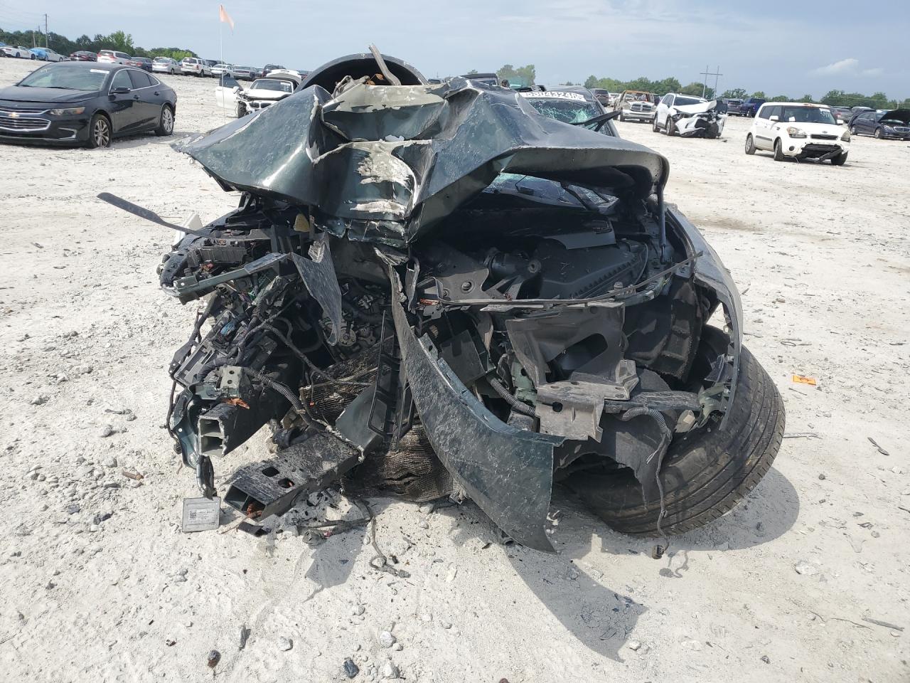 2020 Chevrolet Camaro Lt Green vin: 1G1FD1RS2L0111073 Damage: Front Bumper/Cover, Severe Damage, Replacement Required