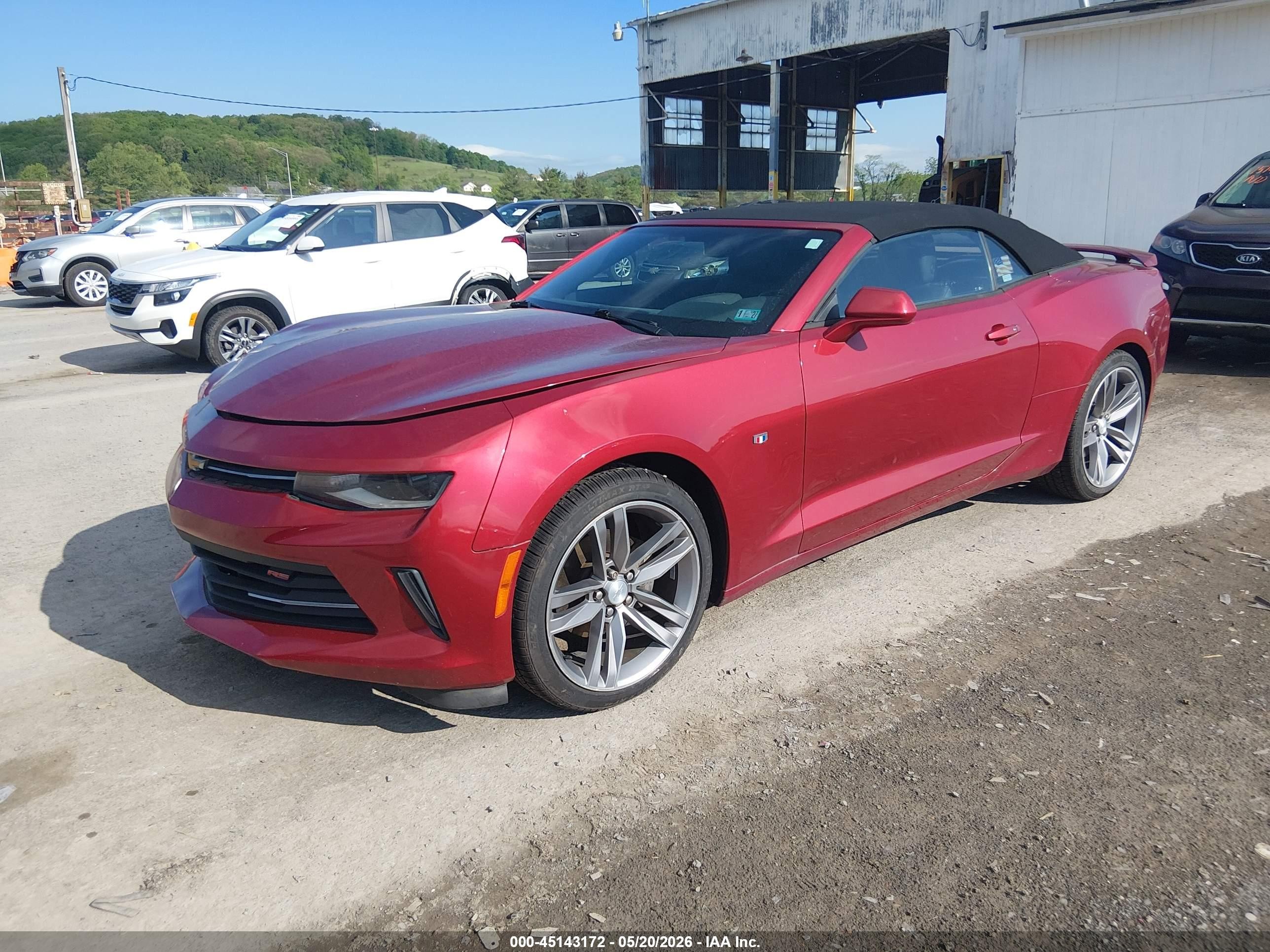 2018 Chevrolet Camaro 2lt Red vin: 1G1FD3DS4J0136850