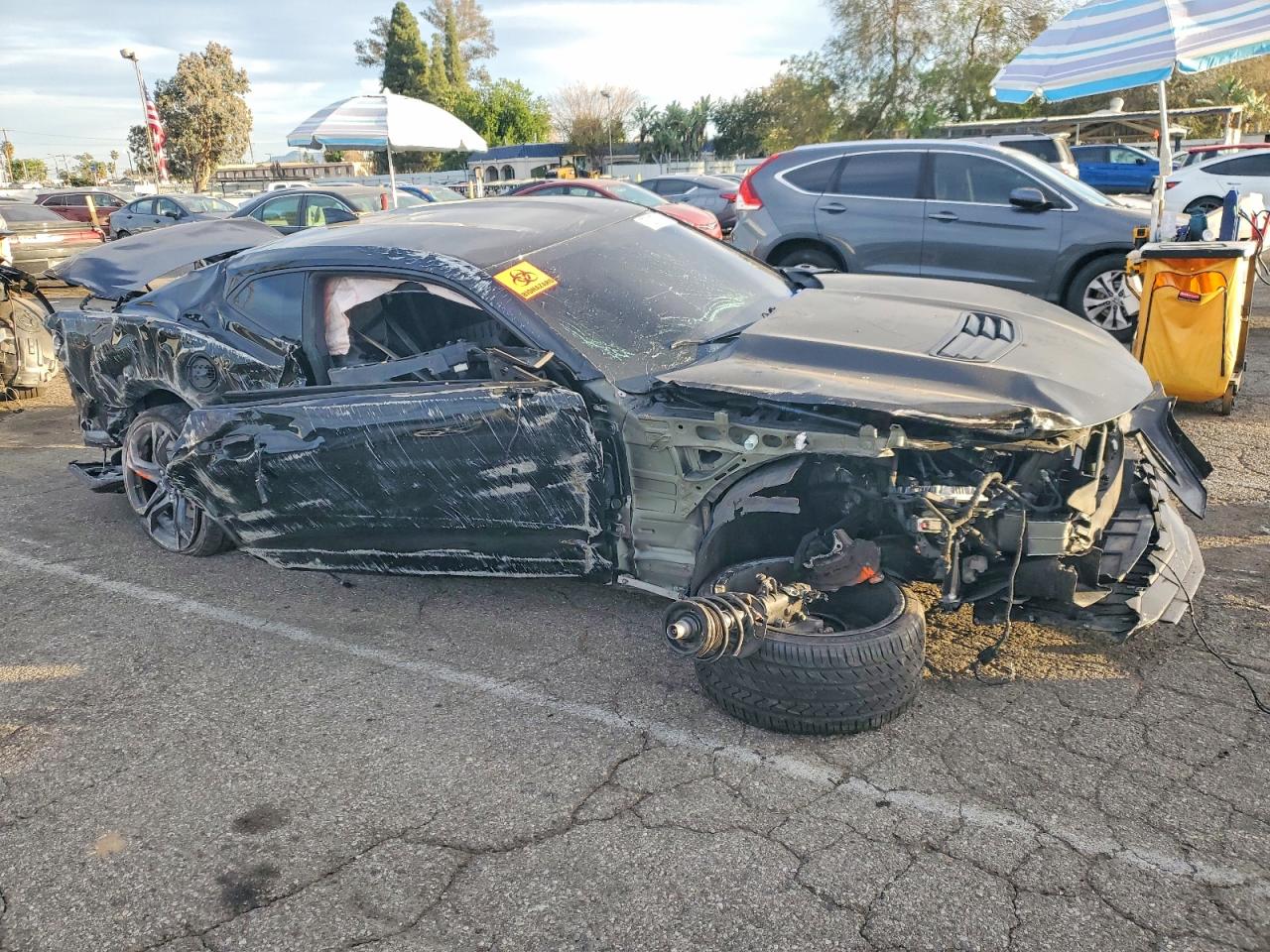 2022 Chevrolet Camaro Lt1 Black vin: 1G1FE1R74N0105271