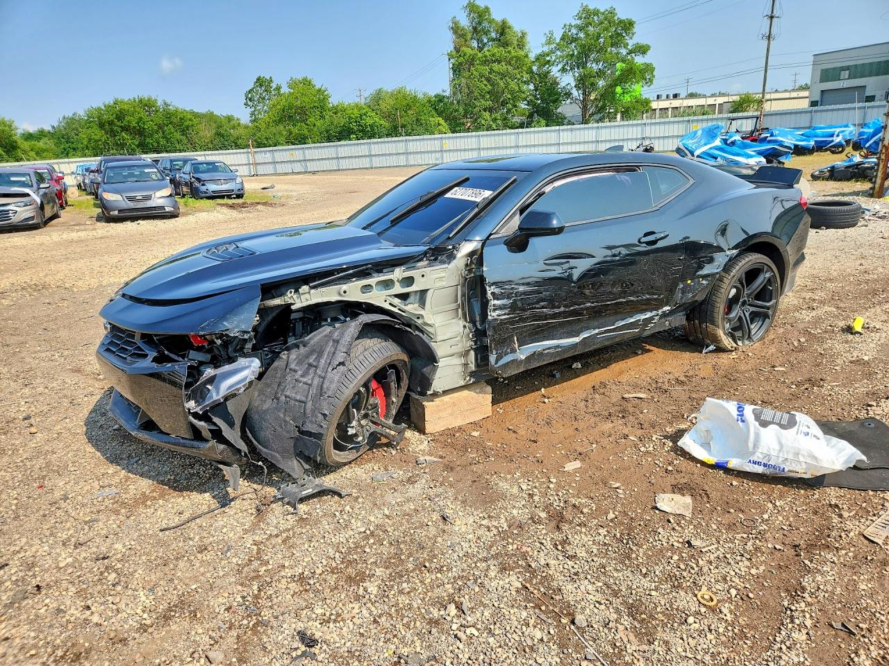 2022 Chevrolet Camaro Lt1 Black vin: 1G1FF1R74N0134931