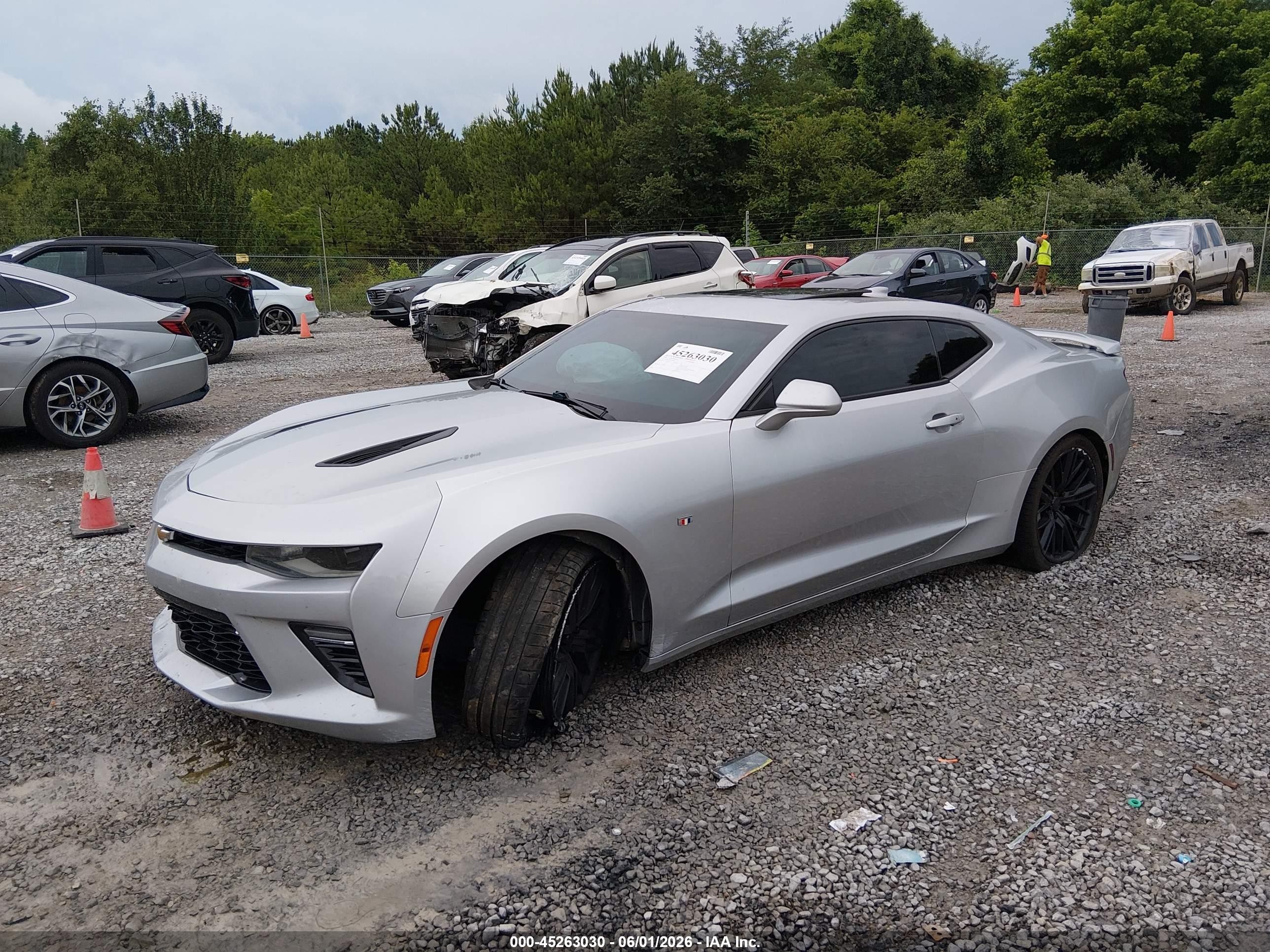 2018 Chevrolet Camaro 1ss Серебряный vin: 1G1FF1R76J0120491