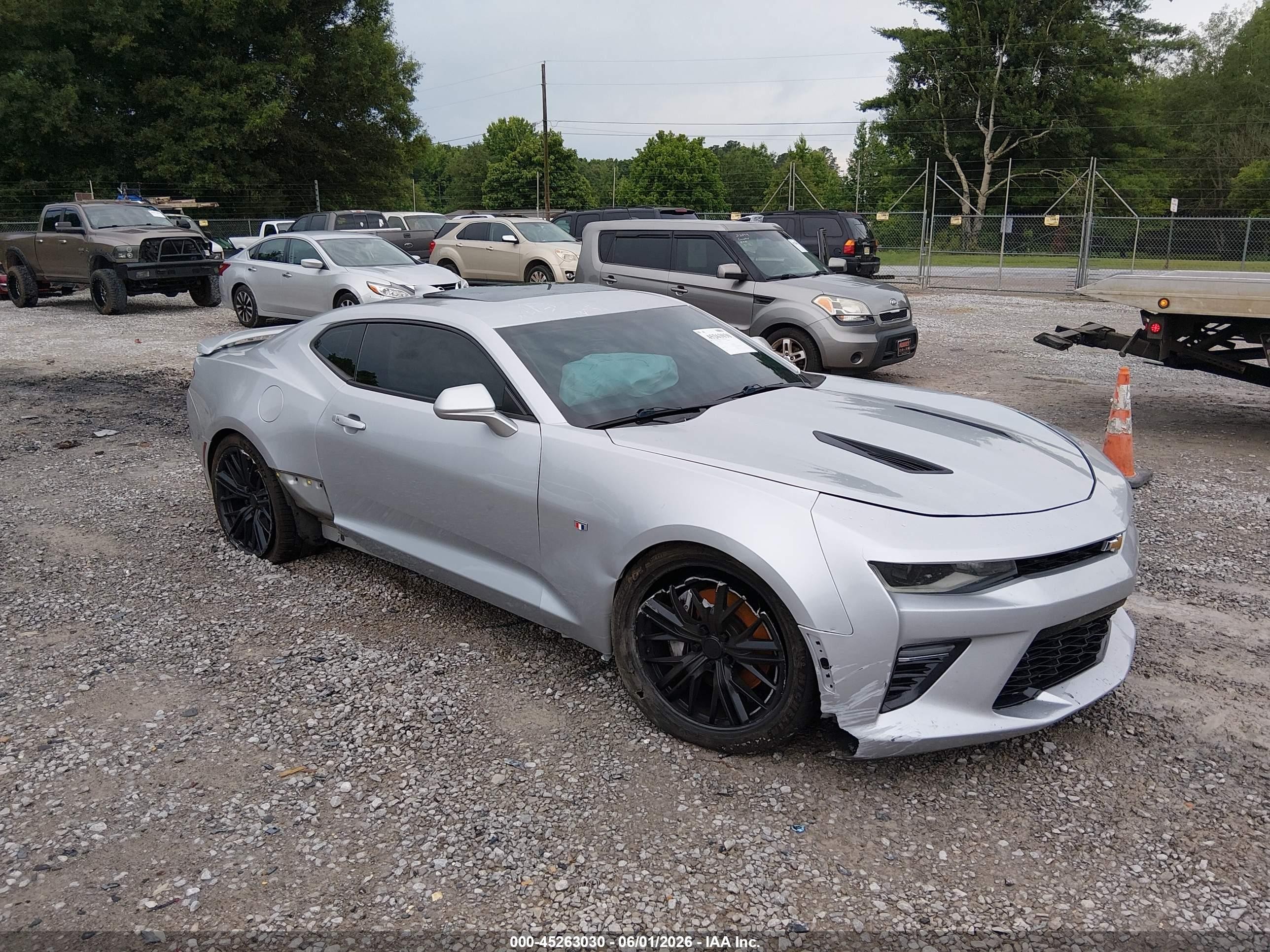 2018 Chevrolet Camaro 1ss Серебряный vin: 1G1FF1R76J0120491