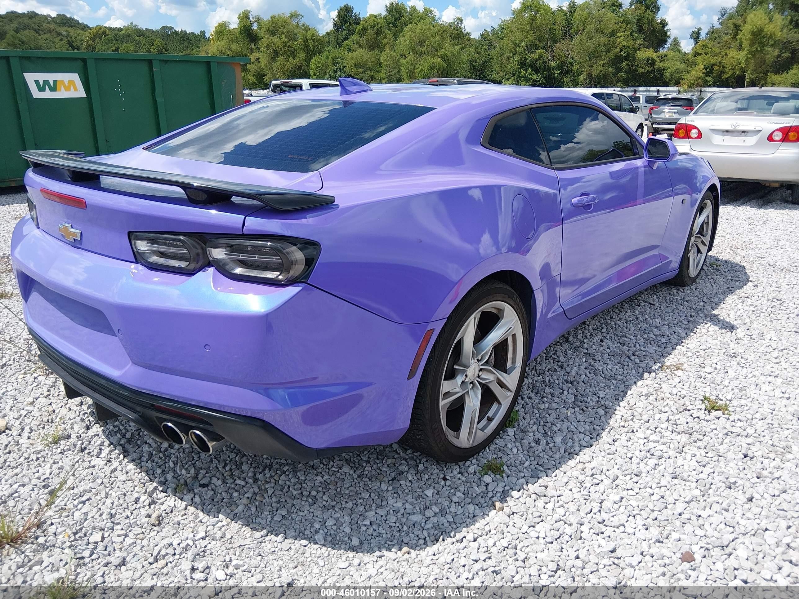 2021 Chevrolet Camaro Rwd  Lt1 Фиолетовый vin: 1G1FF1R76M0132838