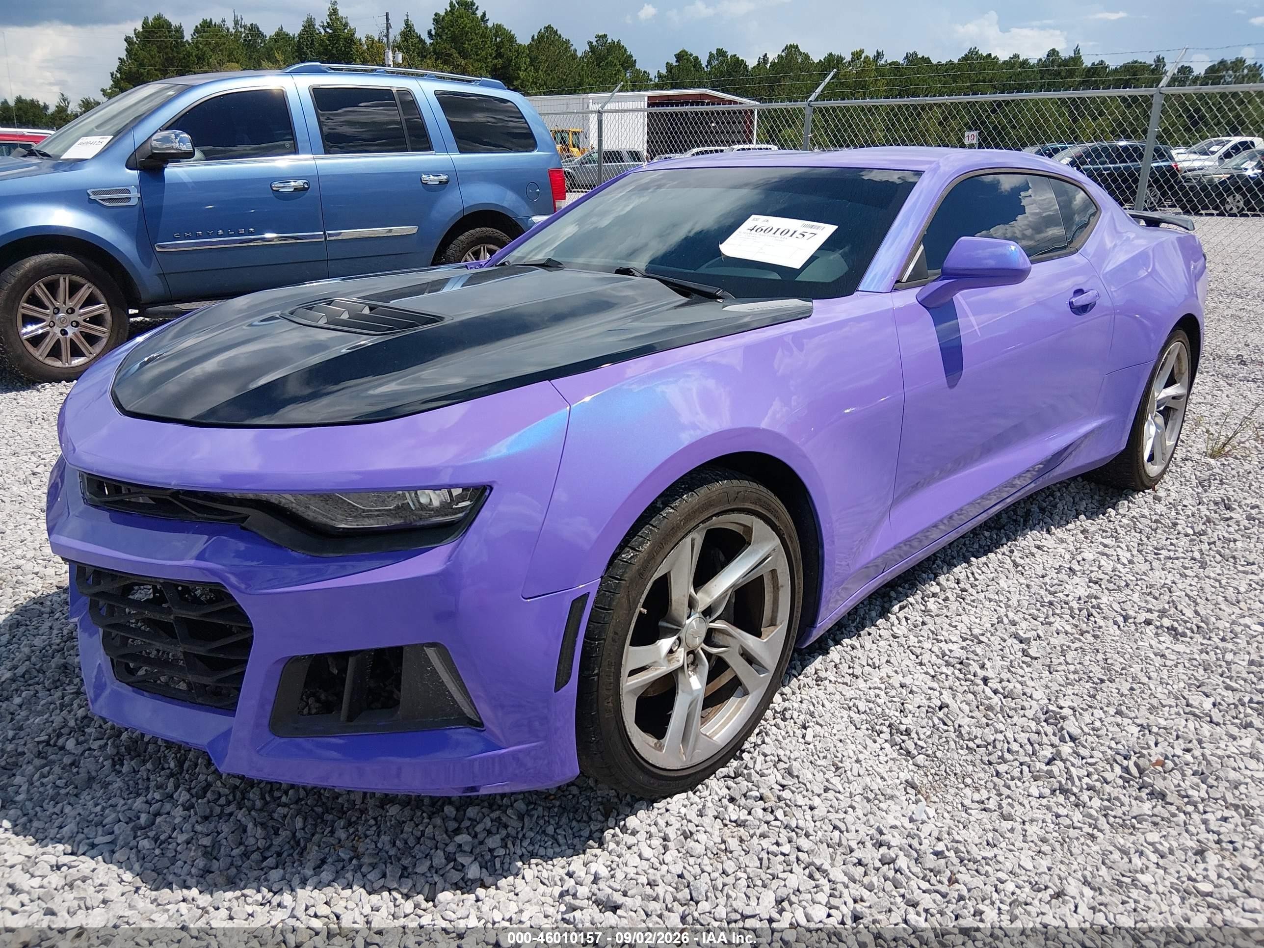 2021 Chevrolet Camaro Rwd  Lt1 Фиолетовый vin: 1G1FF1R76M0132838