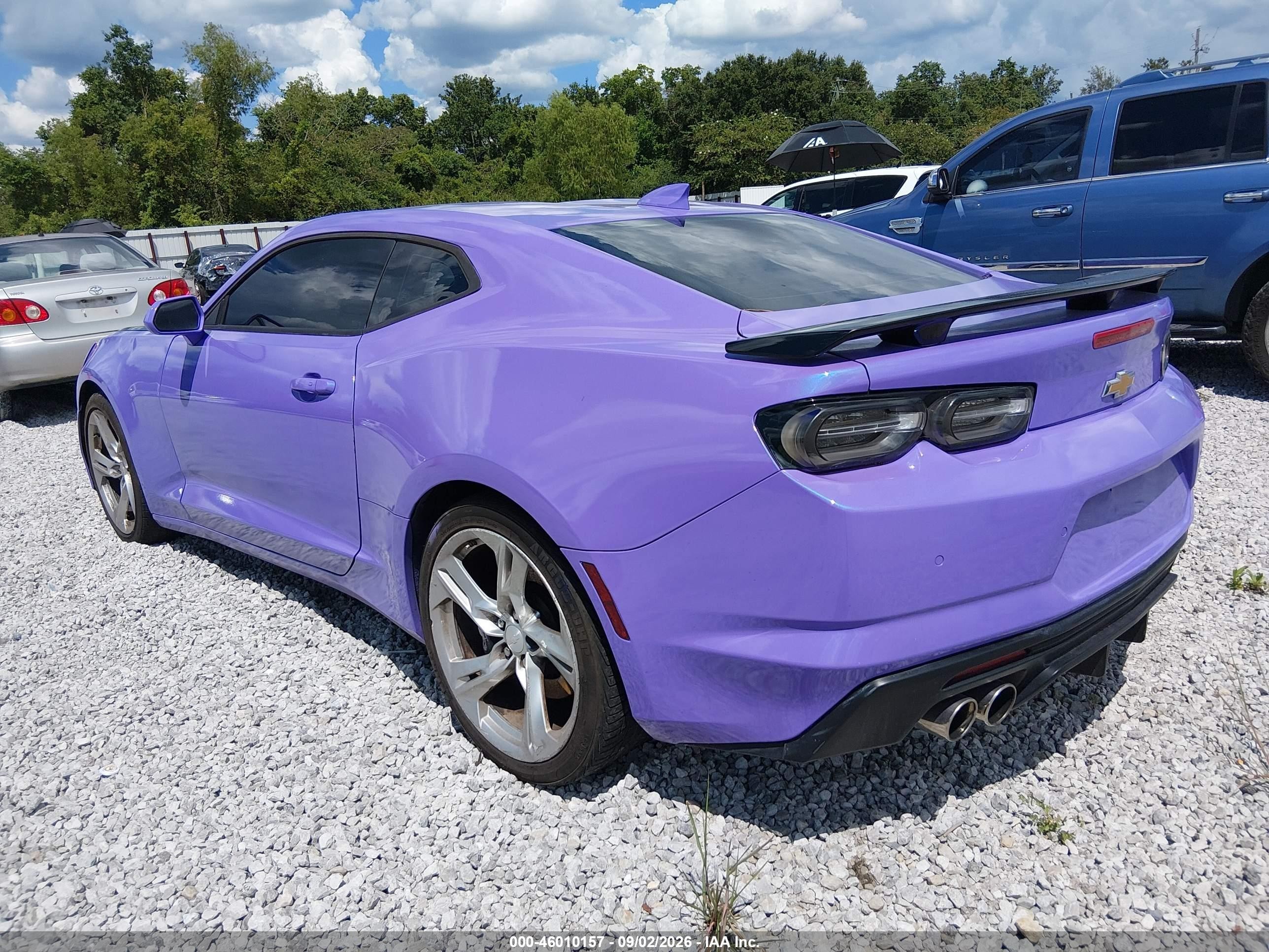 2021 Chevrolet Camaro Rwd  Lt1 Фиолетовый vin: 1G1FF1R76M0132838