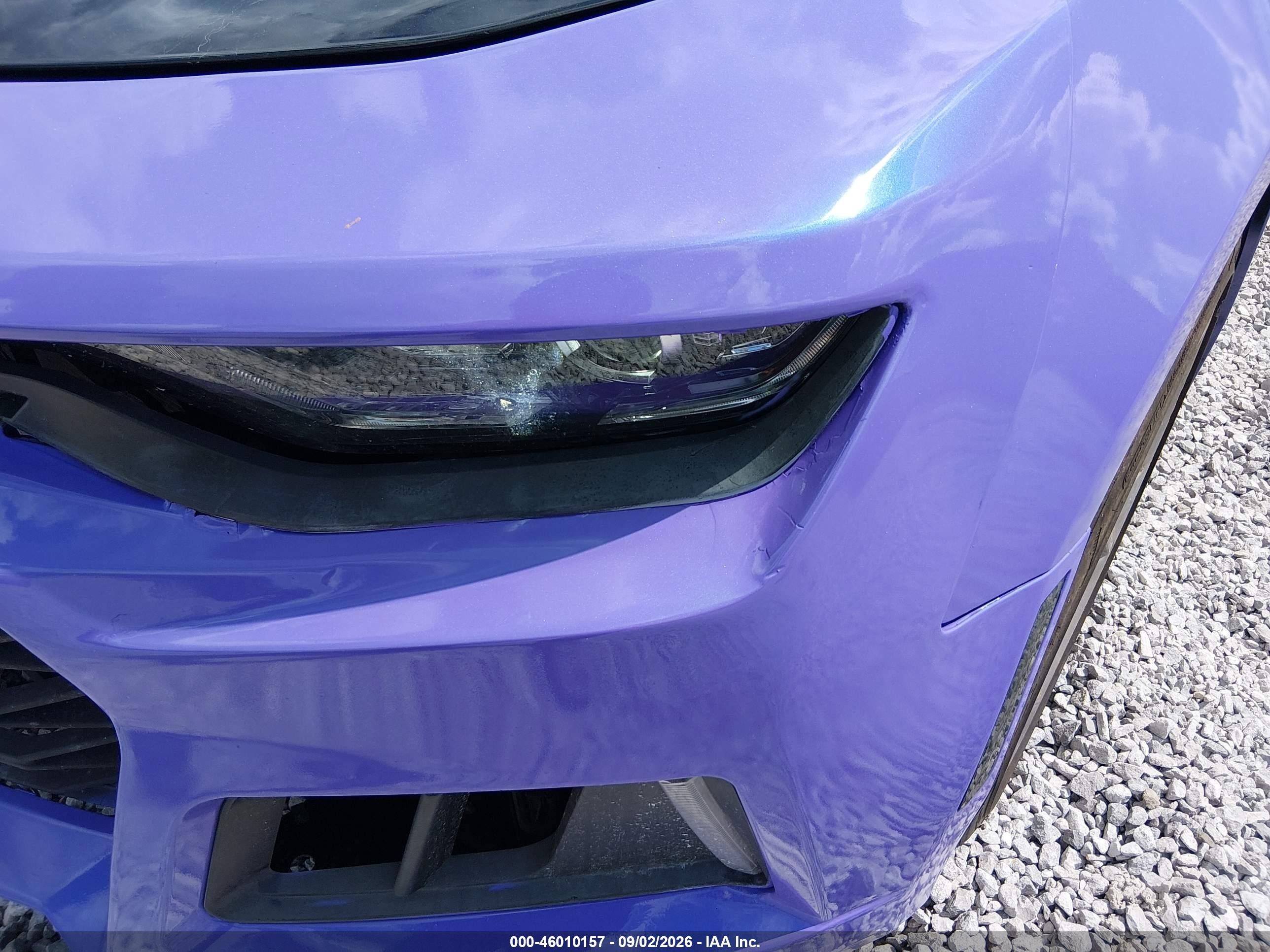 2021 Chevrolet Camaro Rwd  Lt1 Фиолетовый vin: 1G1FF1R76M0132838