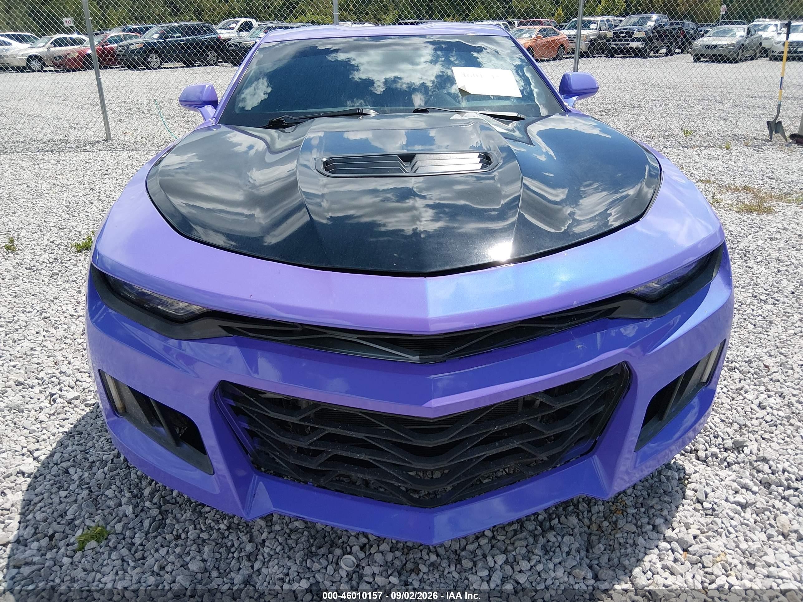 2021 Chevrolet Camaro Rwd  Lt1 Фиолетовый vin: 1G1FF1R76M0132838
