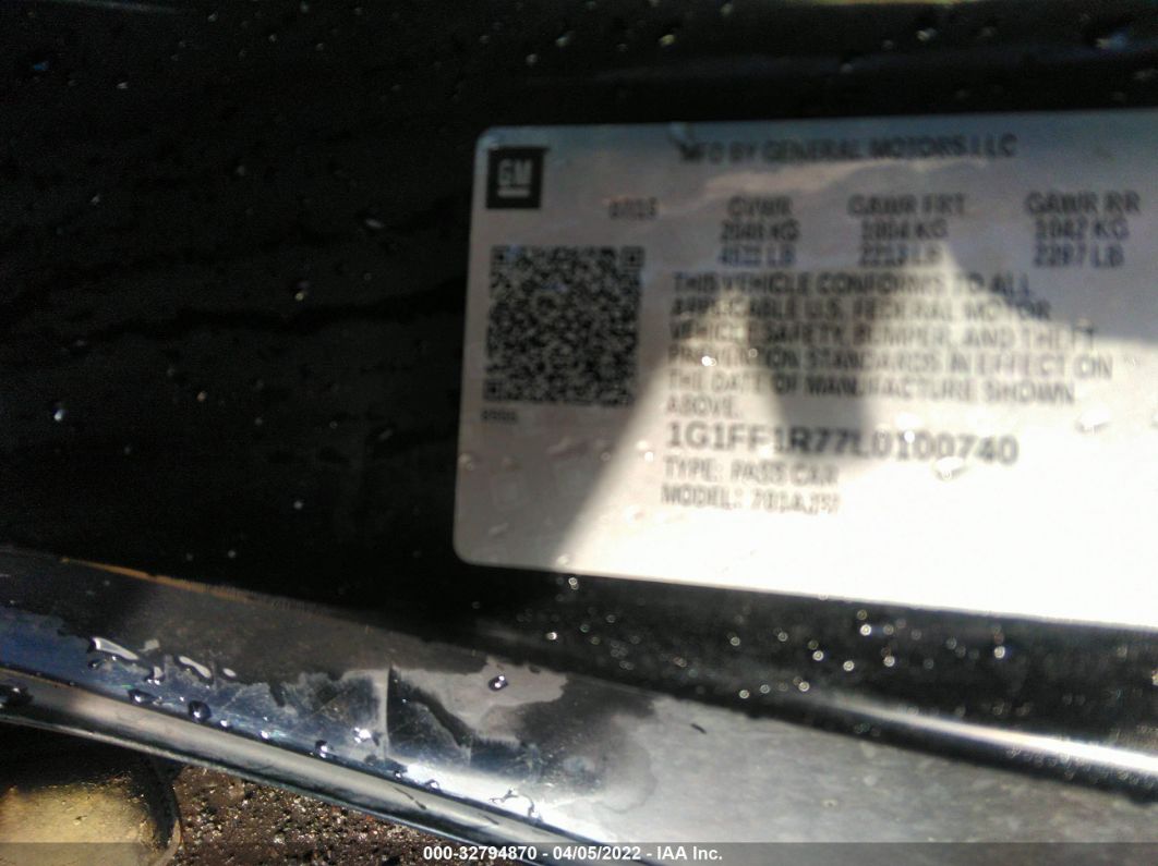 2020 Chevrolet Camaro 1ss Black vin: 1G1FF1R77L0100740