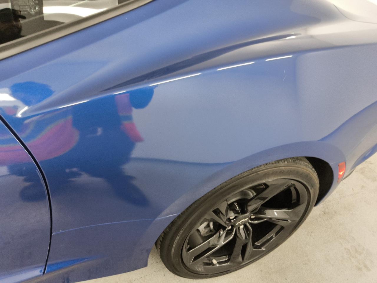2022 Chevrolet Camaro Lt1 Синий vin: 1G1FF1R78N0134026 Damage: Left Qtr Panel, Repainted, Substandard Repair