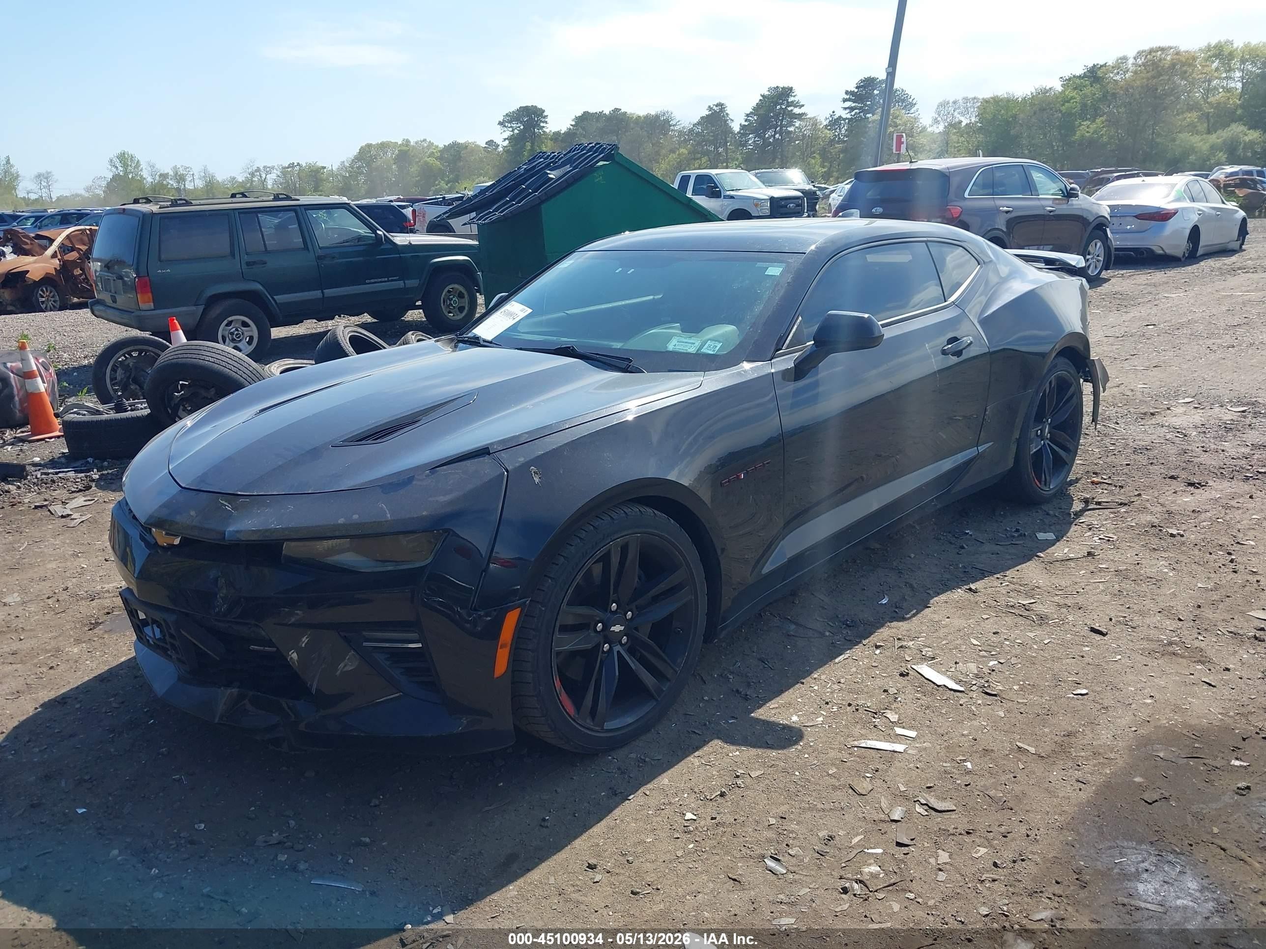 2018 Chevrolet Camaro 1ss Черный vin: 1G1FF1R7XJ0190527