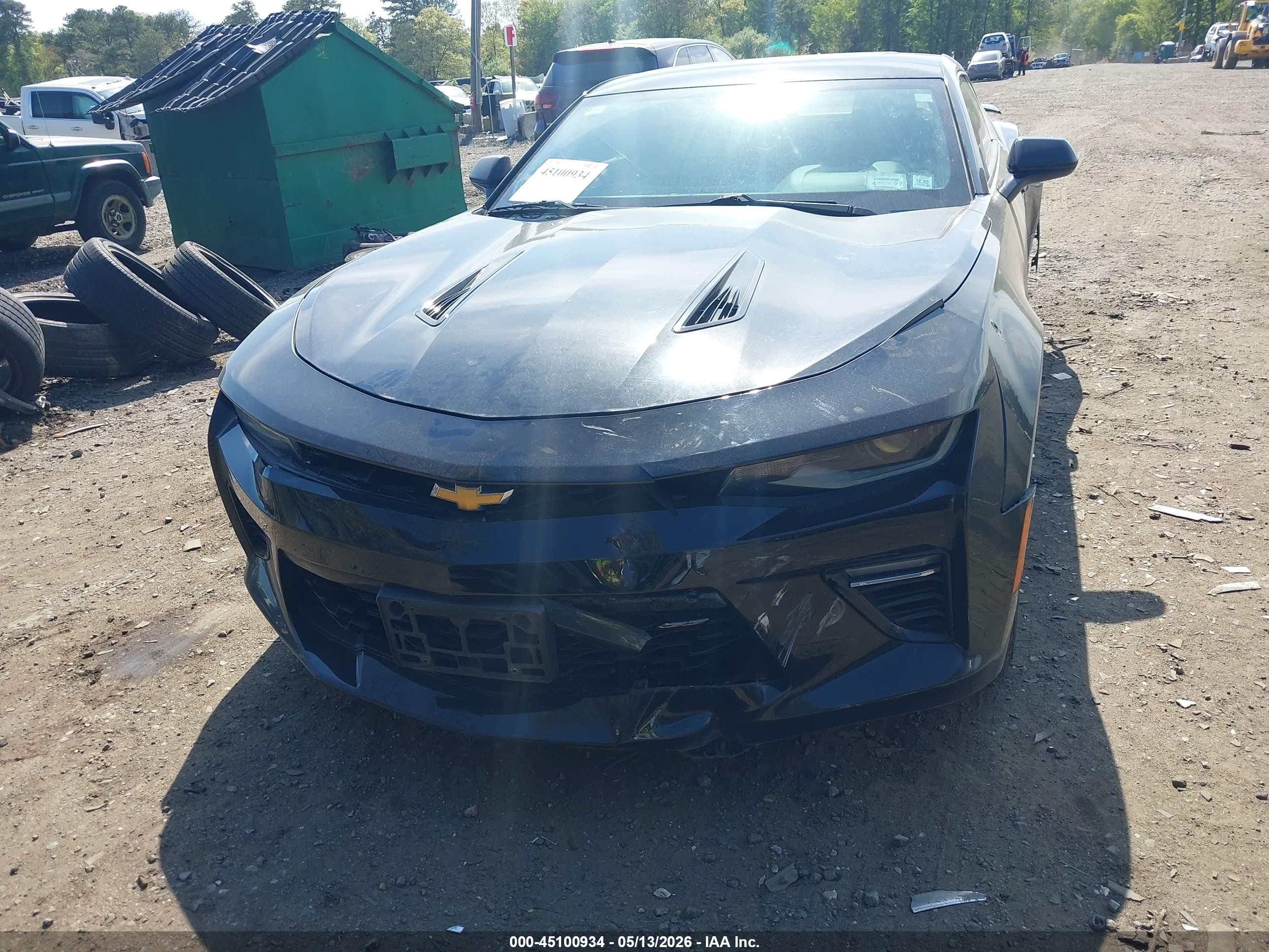 2018 Chevrolet Camaro 1ss Черный vin: 1G1FF1R7XJ0190527