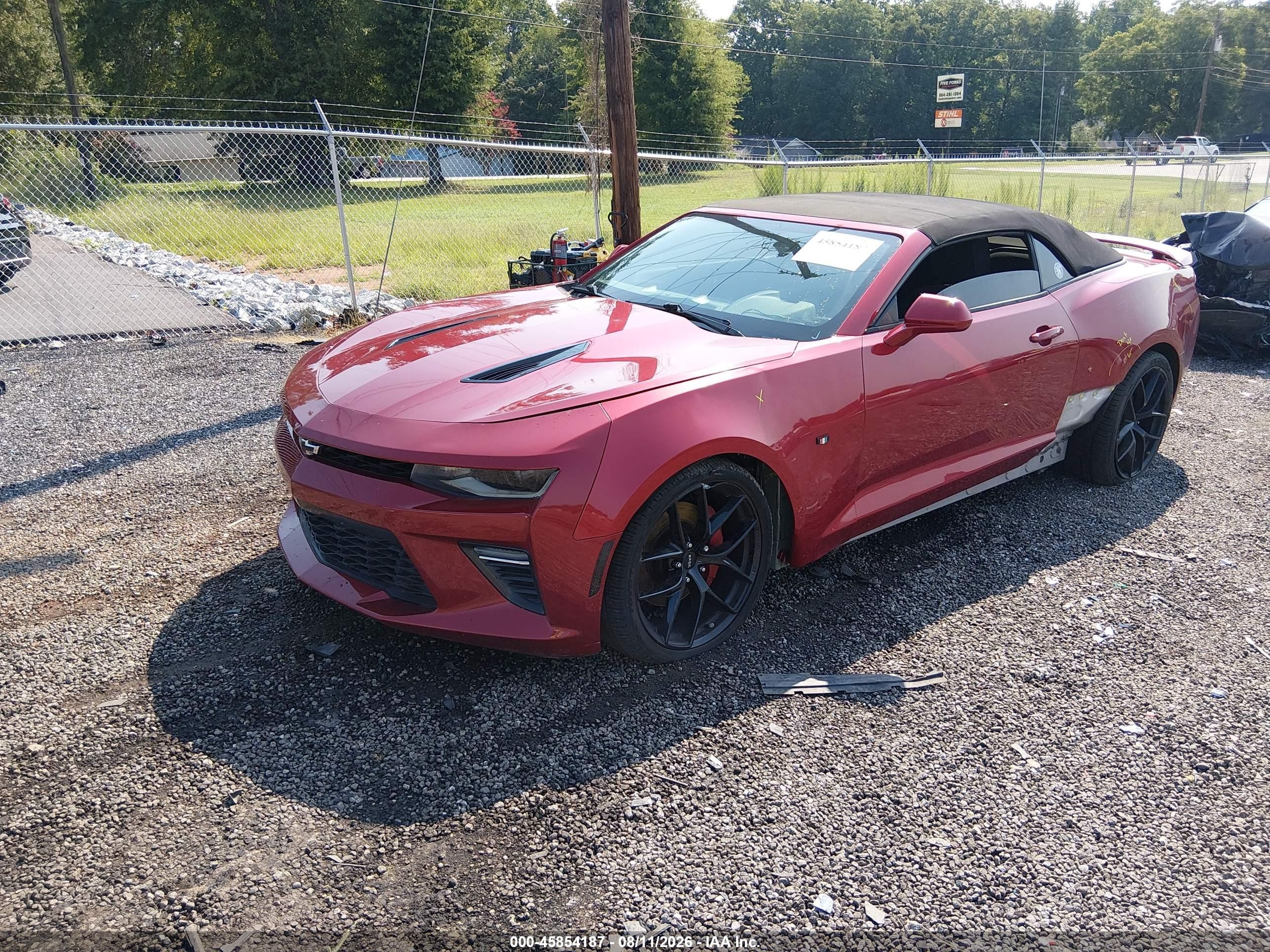 2017 Chevrolet Camaro 1ss Красный vin: 1G1FF3D72H0206751