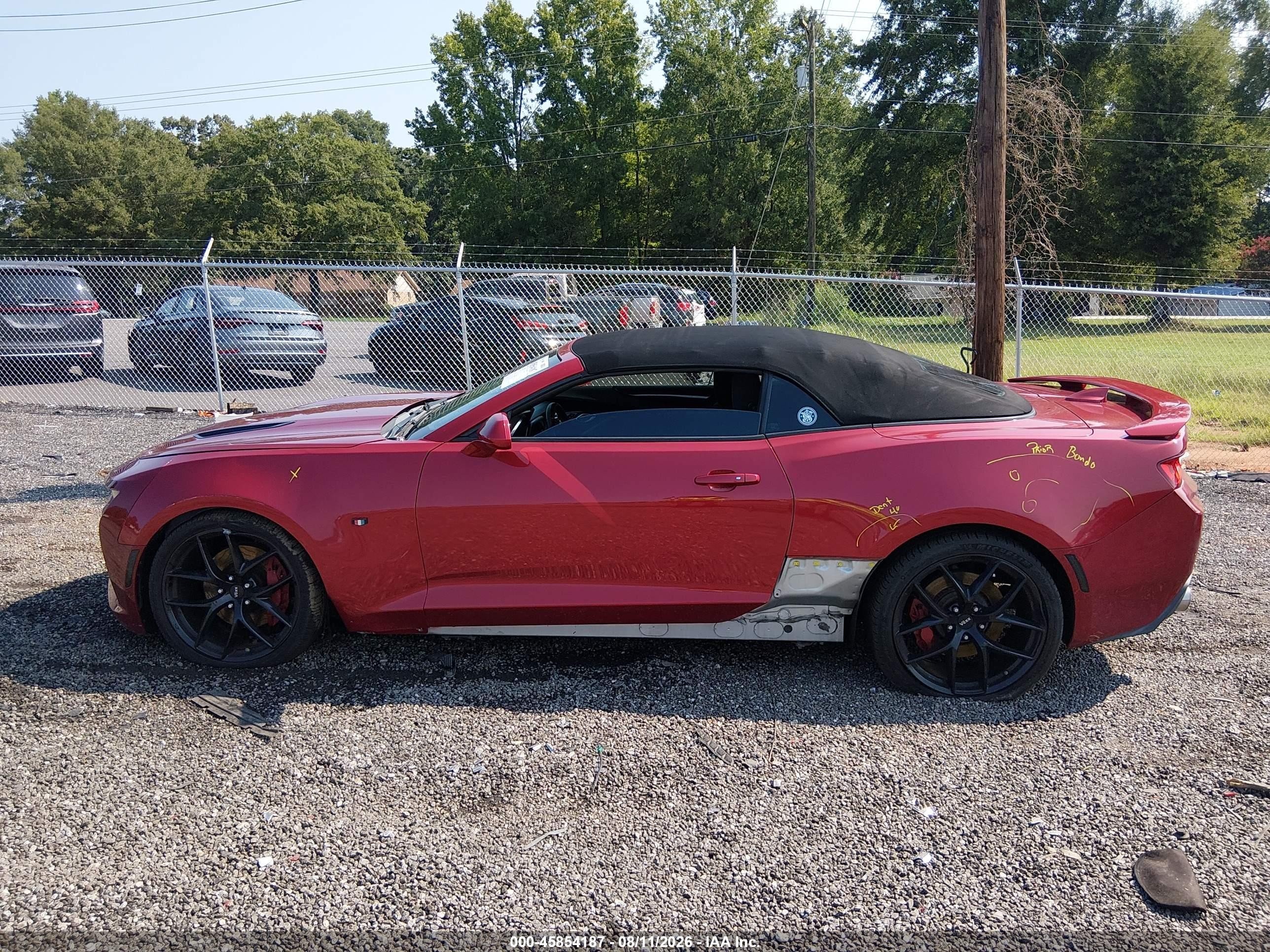 2017 Chevrolet Camaro 1ss Красный vin: 1G1FF3D72H0206751