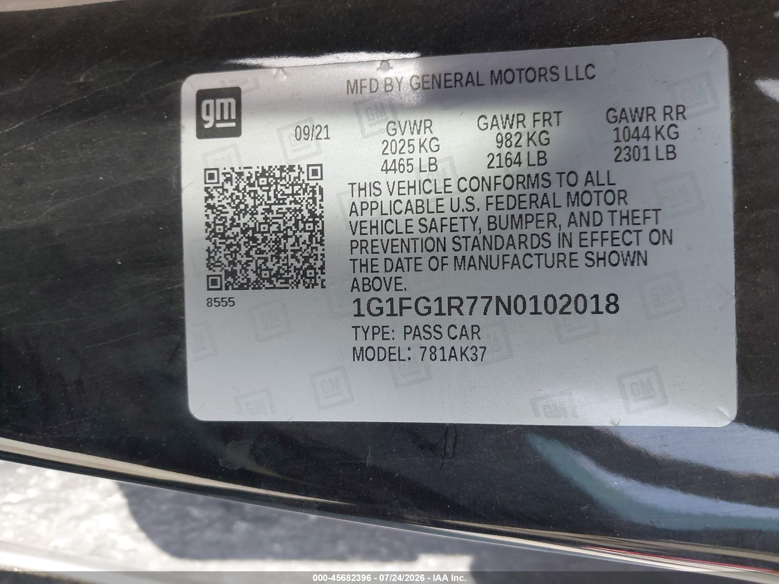 2022 Chevrolet Camaro Rwd  2ss Black vin: 1G1FG1R77N0102018