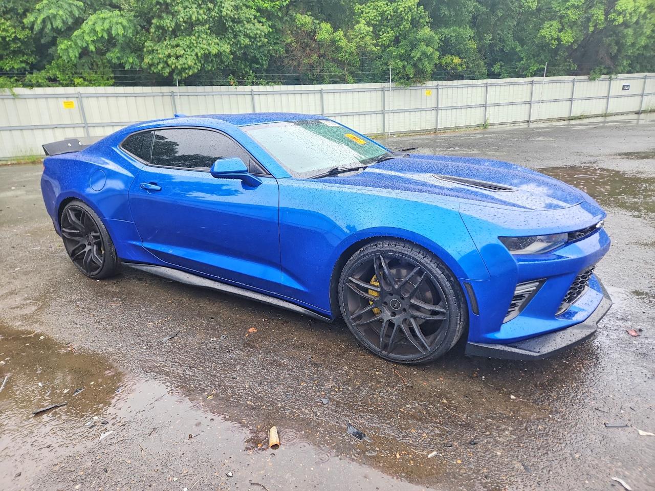 2018 Chevrolet Camaro Ss Синий vin: 1G1FH1R70J0123106