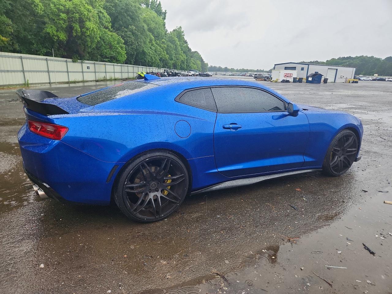 2018 Chevrolet Camaro Ss Синий vin: 1G1FH1R70J0123106