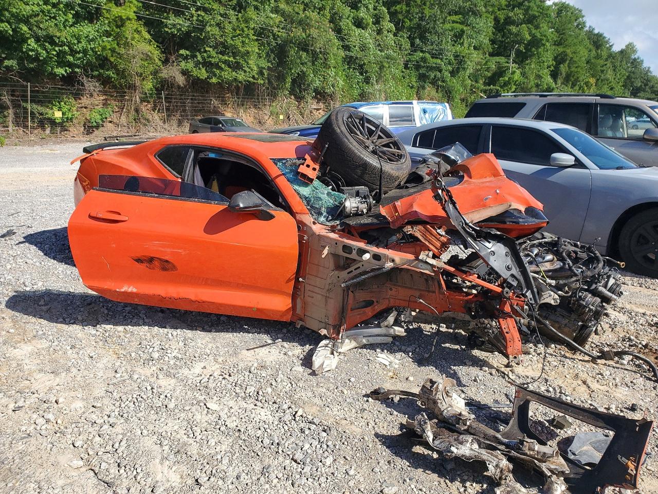 2018 Chevrolet Camaro Ss Orange vin: 1G1FH1R72J0168113