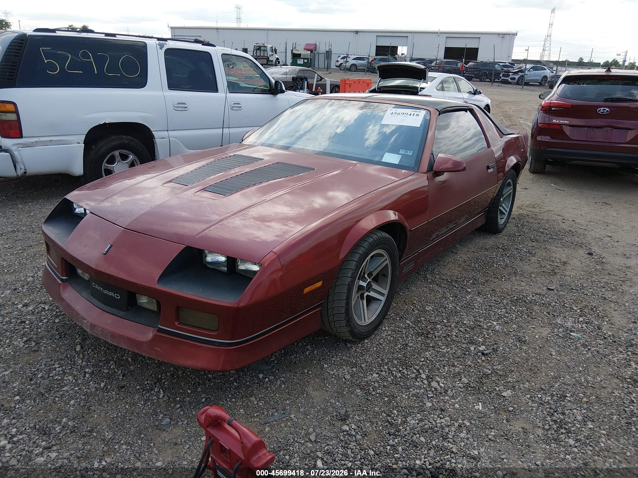 1987 Chevrolet Camaro   Red vin: 1G1FP2186HL145875