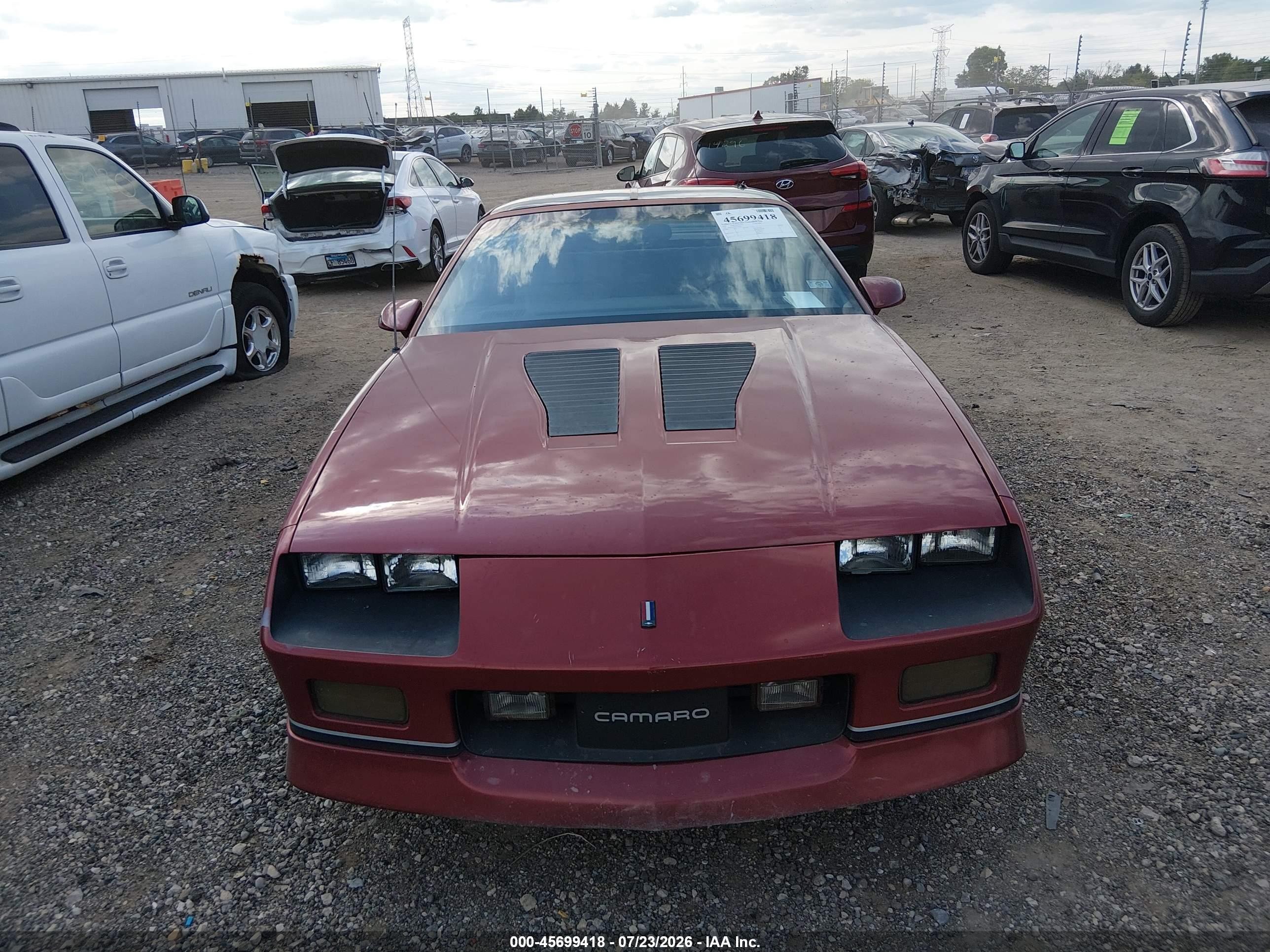 1987 Chevrolet Camaro   Red vin: 1G1FP2186HL145875