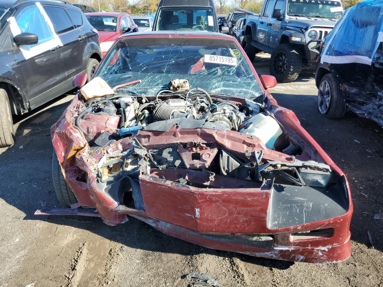 1987 Chevrolet Camaro Бордовый vin: 1G1FP2189HL133493