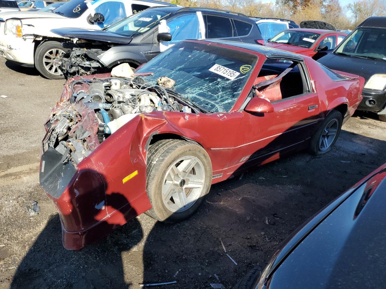 1987 Chevrolet Camaro Бордовый vin: 1G1FP2189HL133493