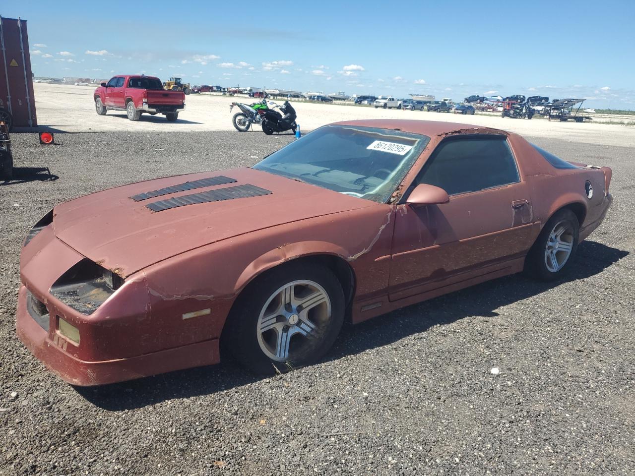1988 Chevrolet Camaro Burgundy vin: 1G1FP218XJL187441