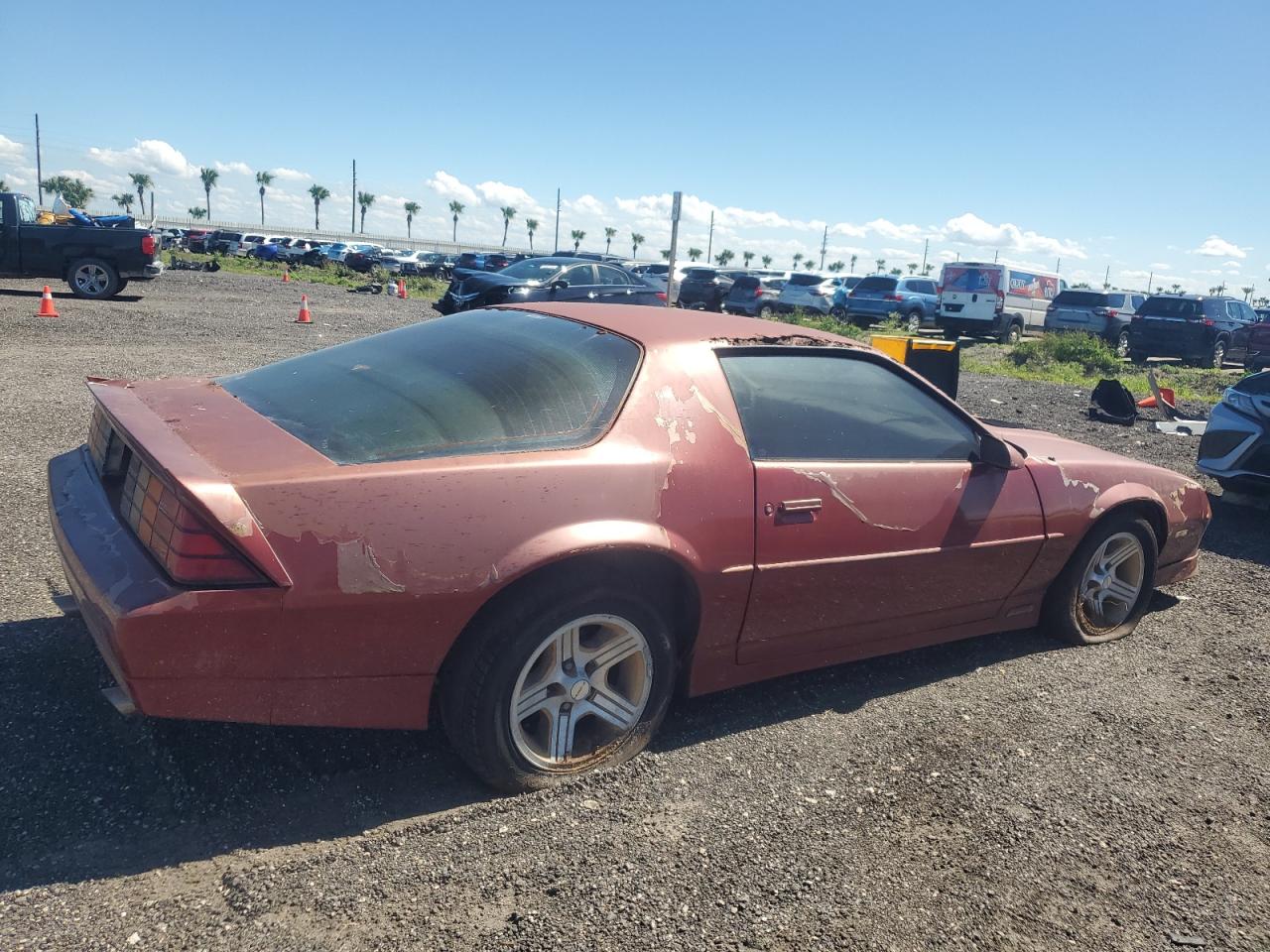 1988 Chevrolet Camaro Burgundy vin: 1G1FP218XJL187441