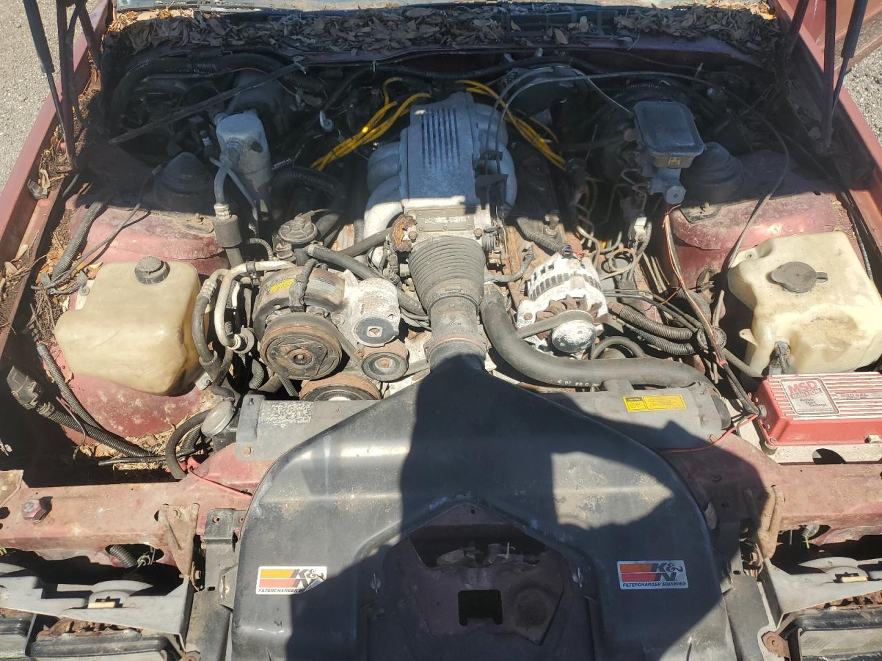 1988 Chevrolet Camaro Burgundy vin: 1G1FP218XJL187441