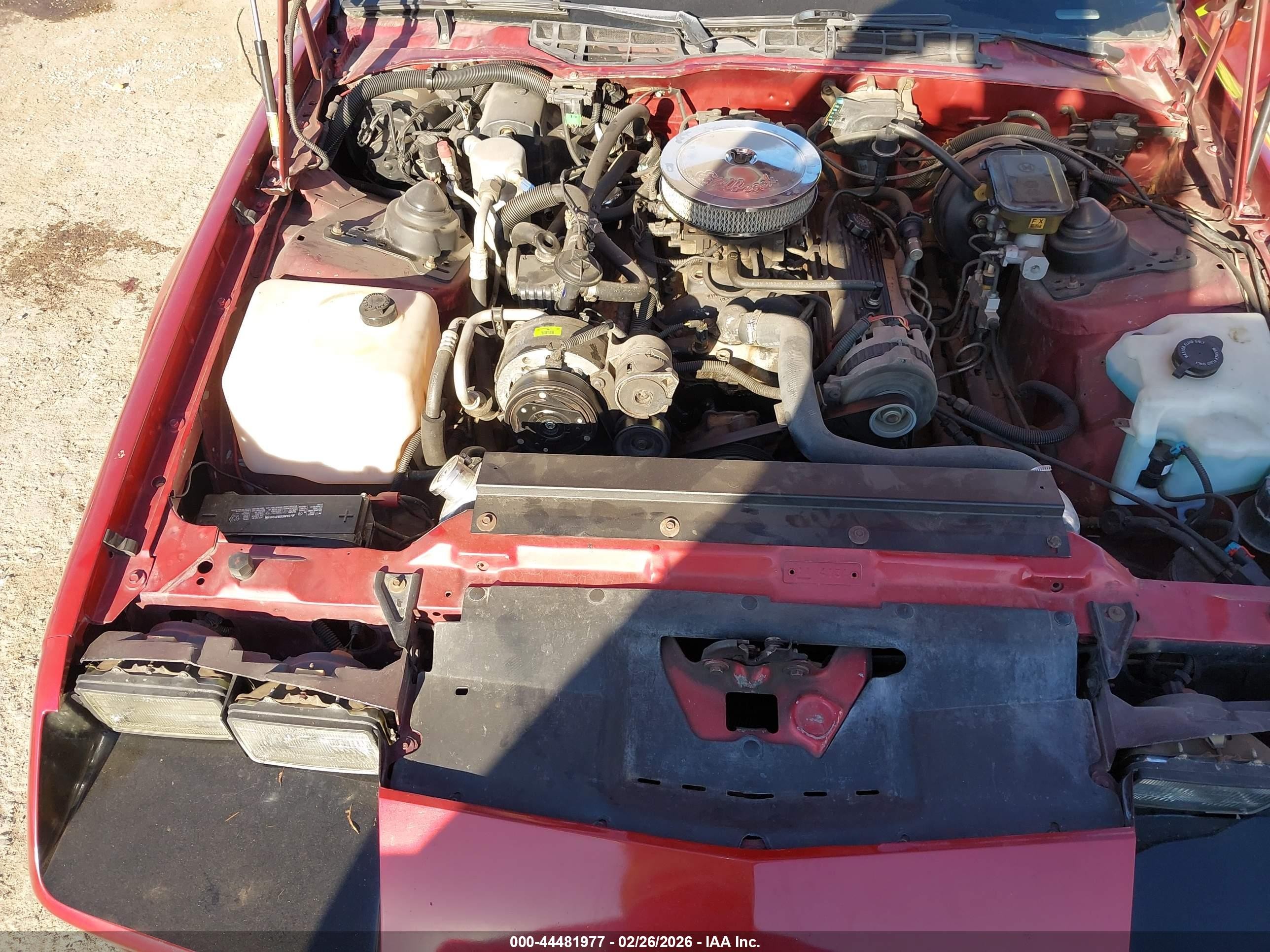 1989 Chevrolet Camaro   Темно-бордовый vin: 1G1FP21E5KL169761
