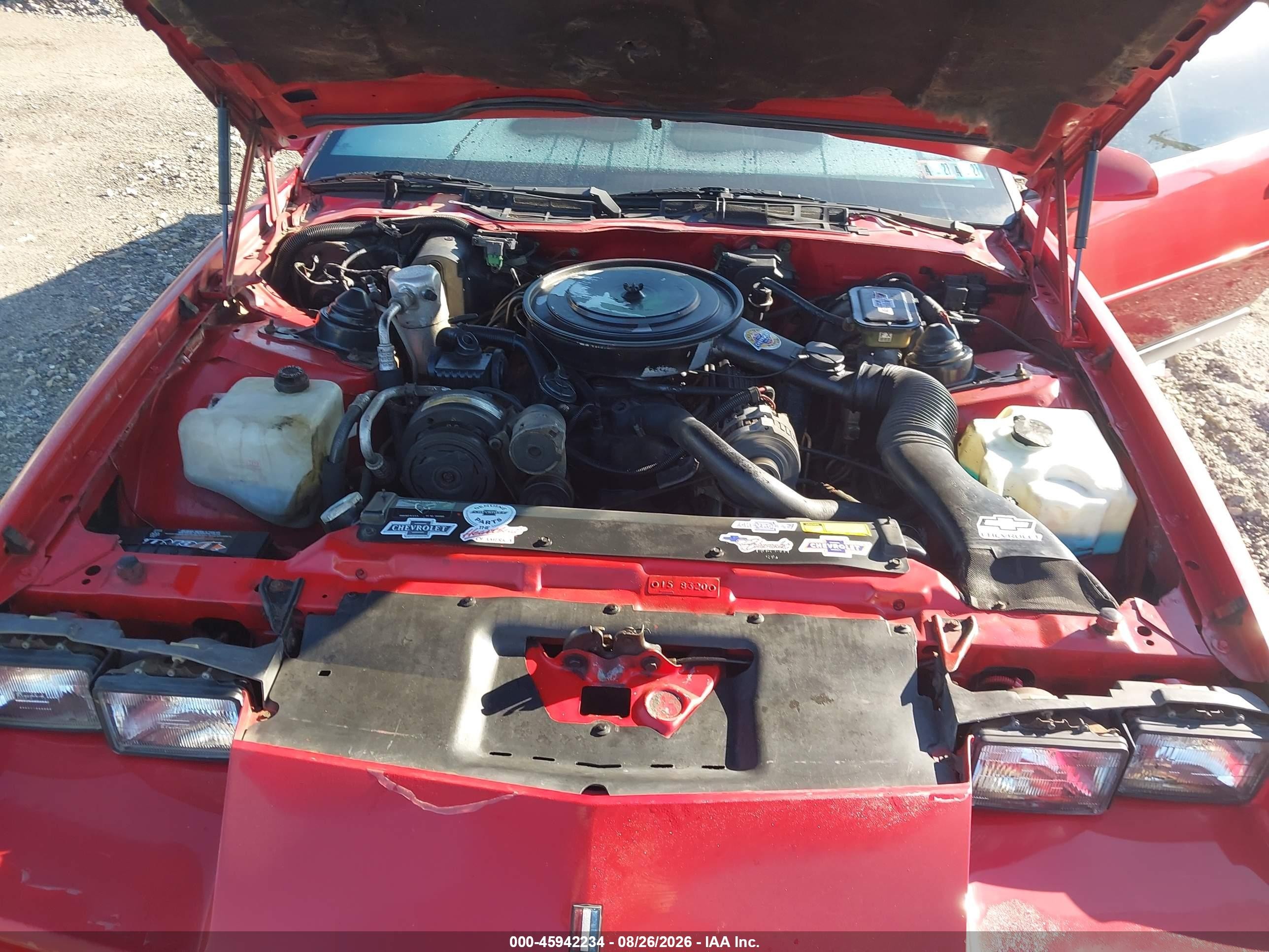 1988 Chevrolet Camaro   Красный vin: 1G1FP21E7JL195809