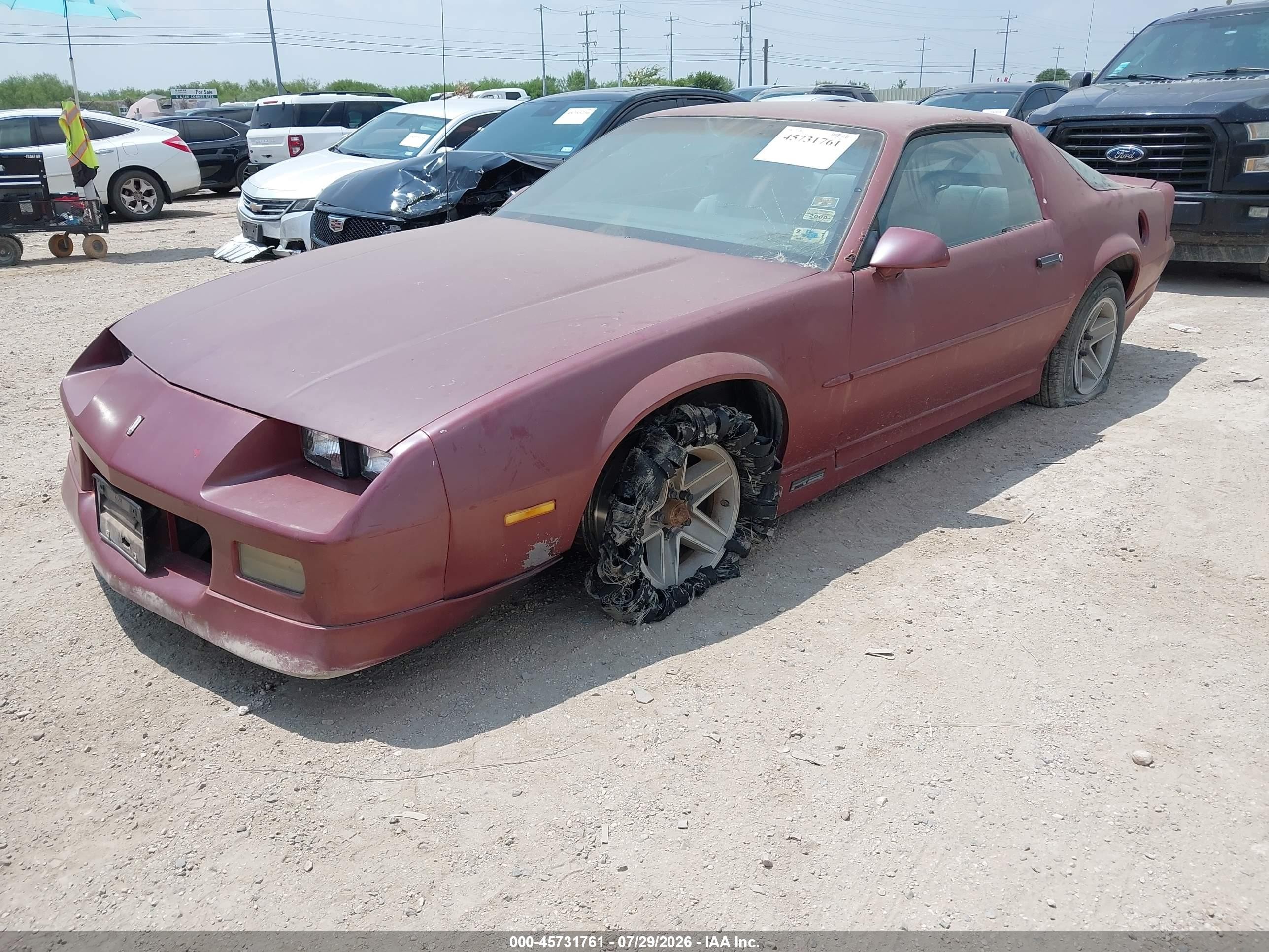 1989 Chevrolet Camaro   Red vin: 1G1FP21E8KL102068