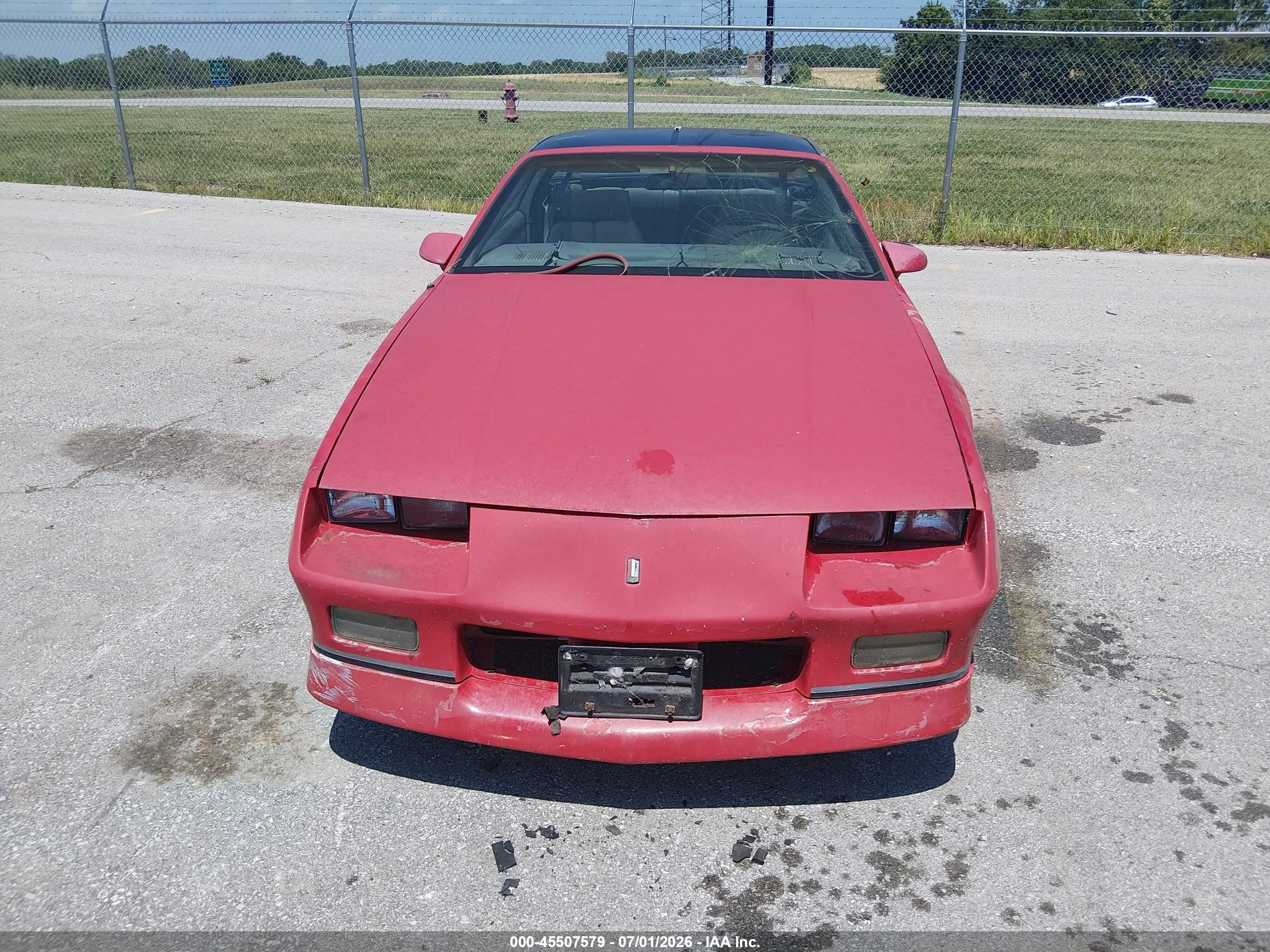 1989 Chevrolet Camaro   Red vin: 1G1FP21E8KL109974
