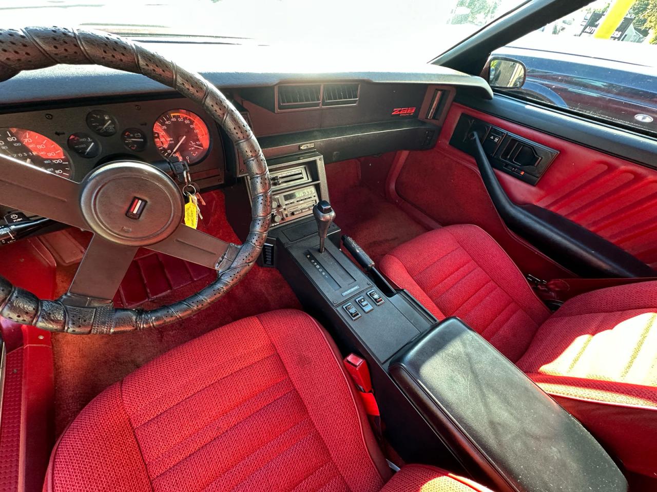 1988 Chevrolet Camaro Burgundy vin: 1G1FP21F1JL138014