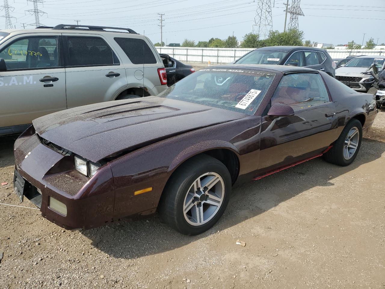 1987 Chevrolet Camaro Темно-бордовый vin: 1G1FP21F4HN107032