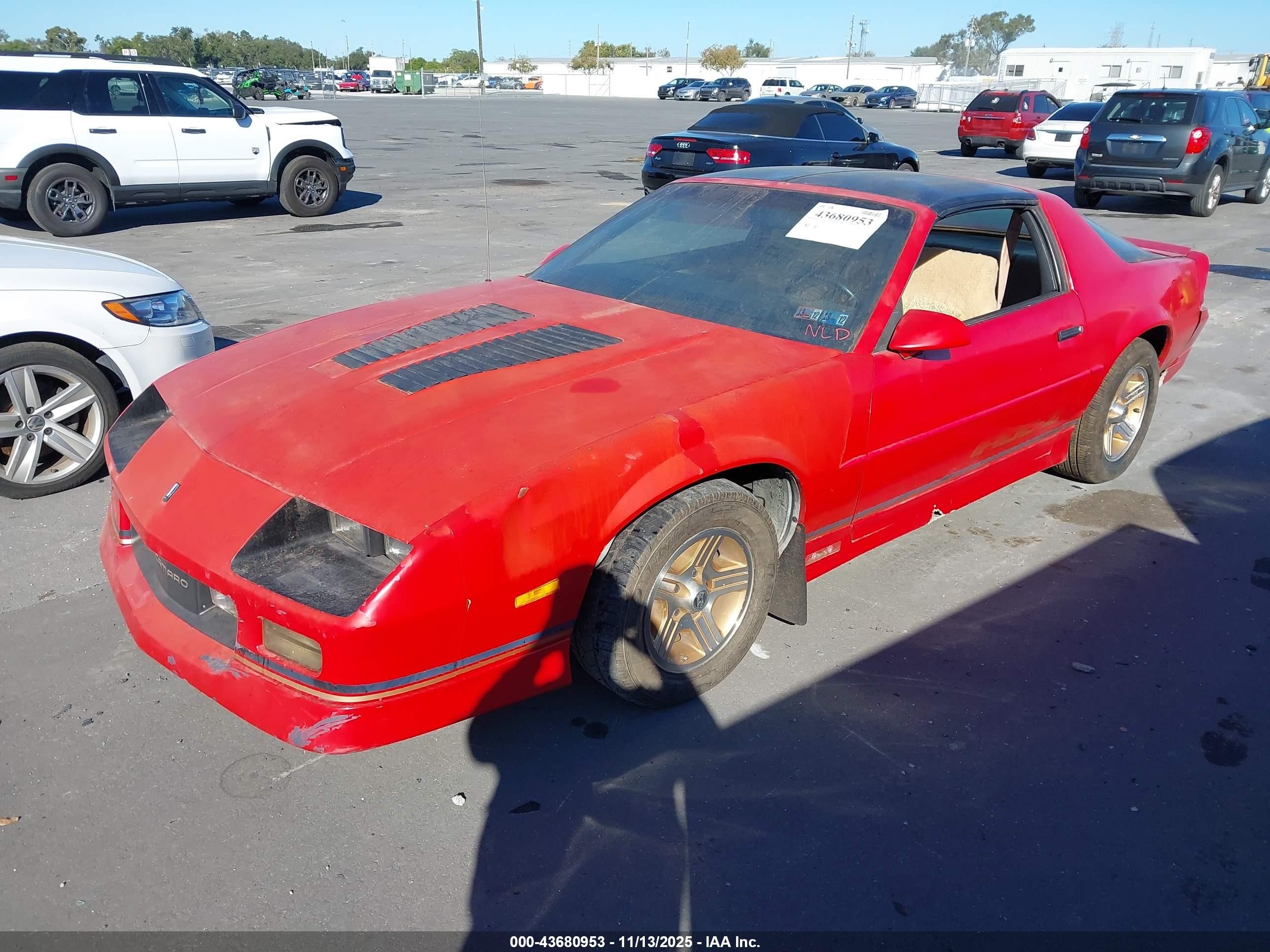 1989 Chevrolet Camaro   Red vin: 1G1FP21F9KL132317