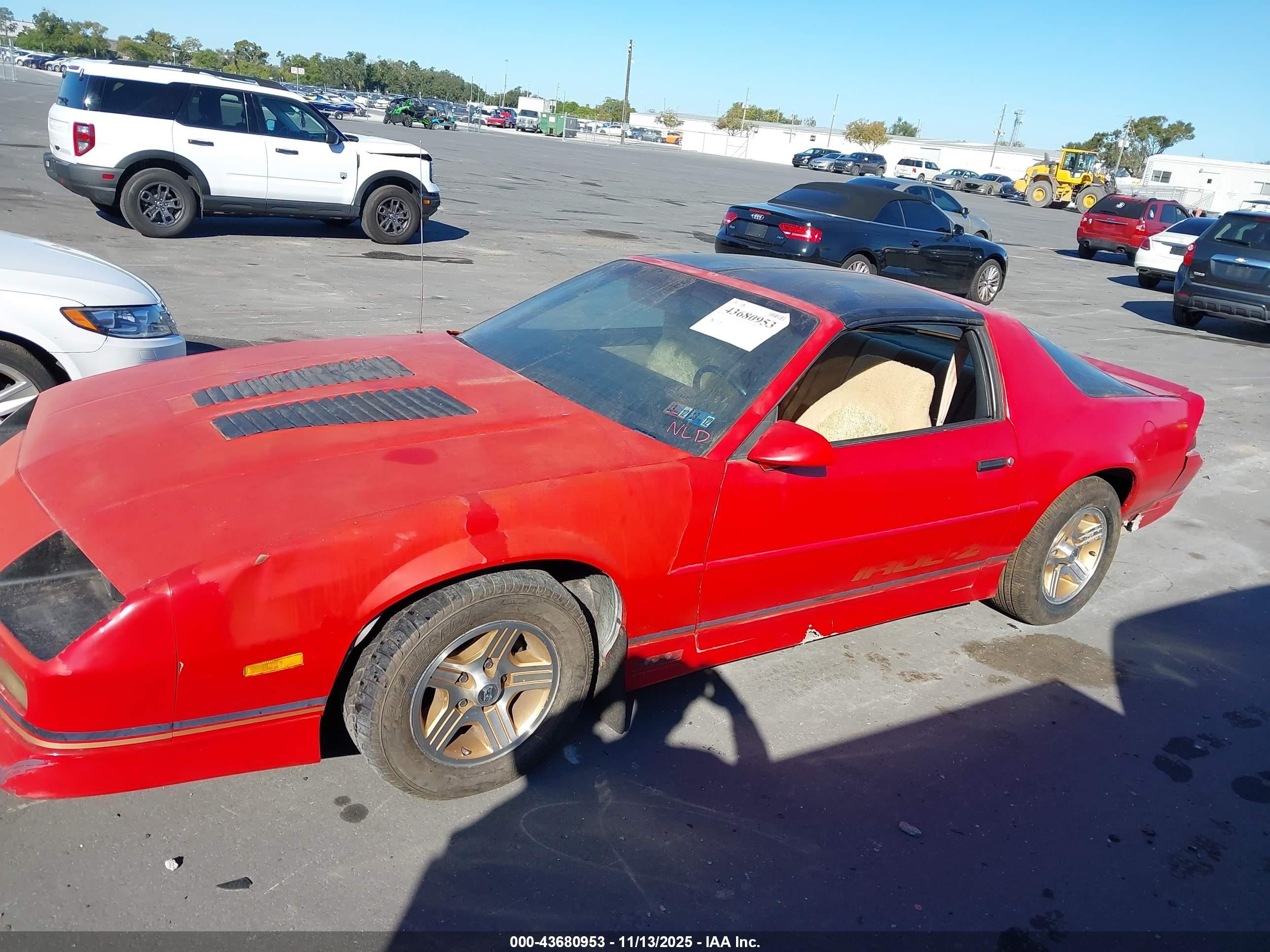 1989 Chevrolet Camaro   Red vin: 1G1FP21F9KL132317