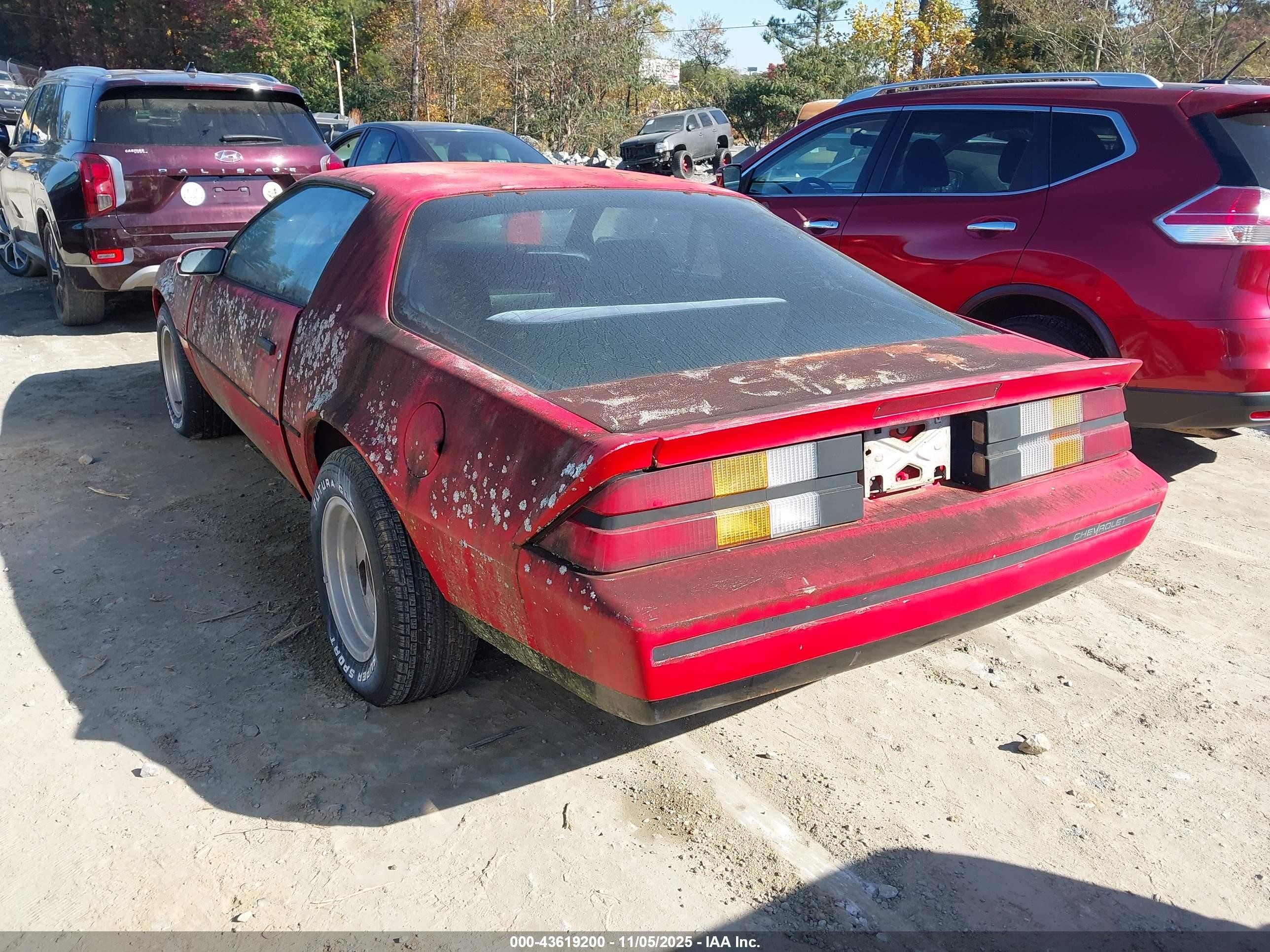 1987 Chevrolet Camaro   Red vin: 1G1FP21H3HL150550