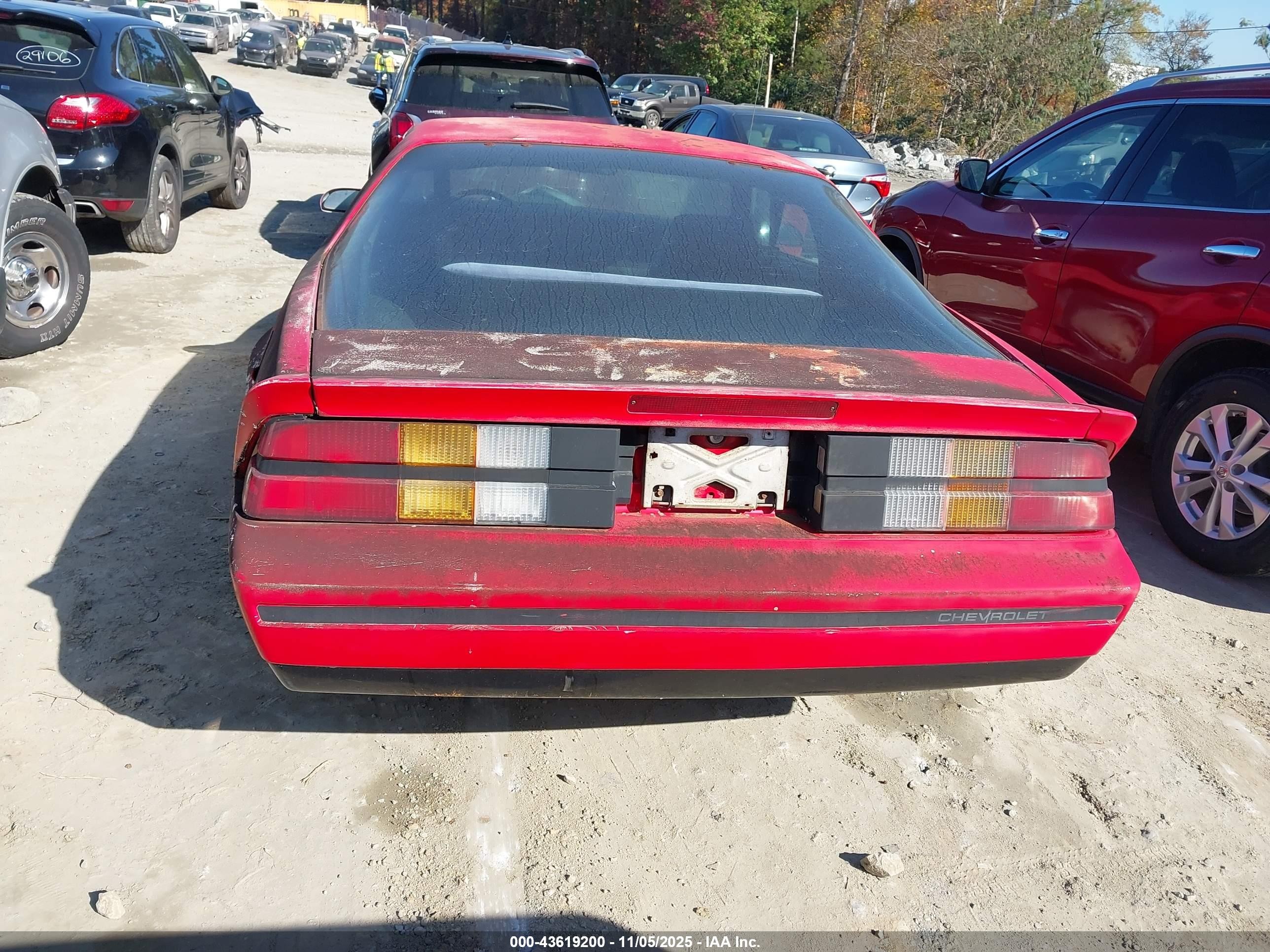 1987 Chevrolet Camaro   Red vin: 1G1FP21H3HL150550