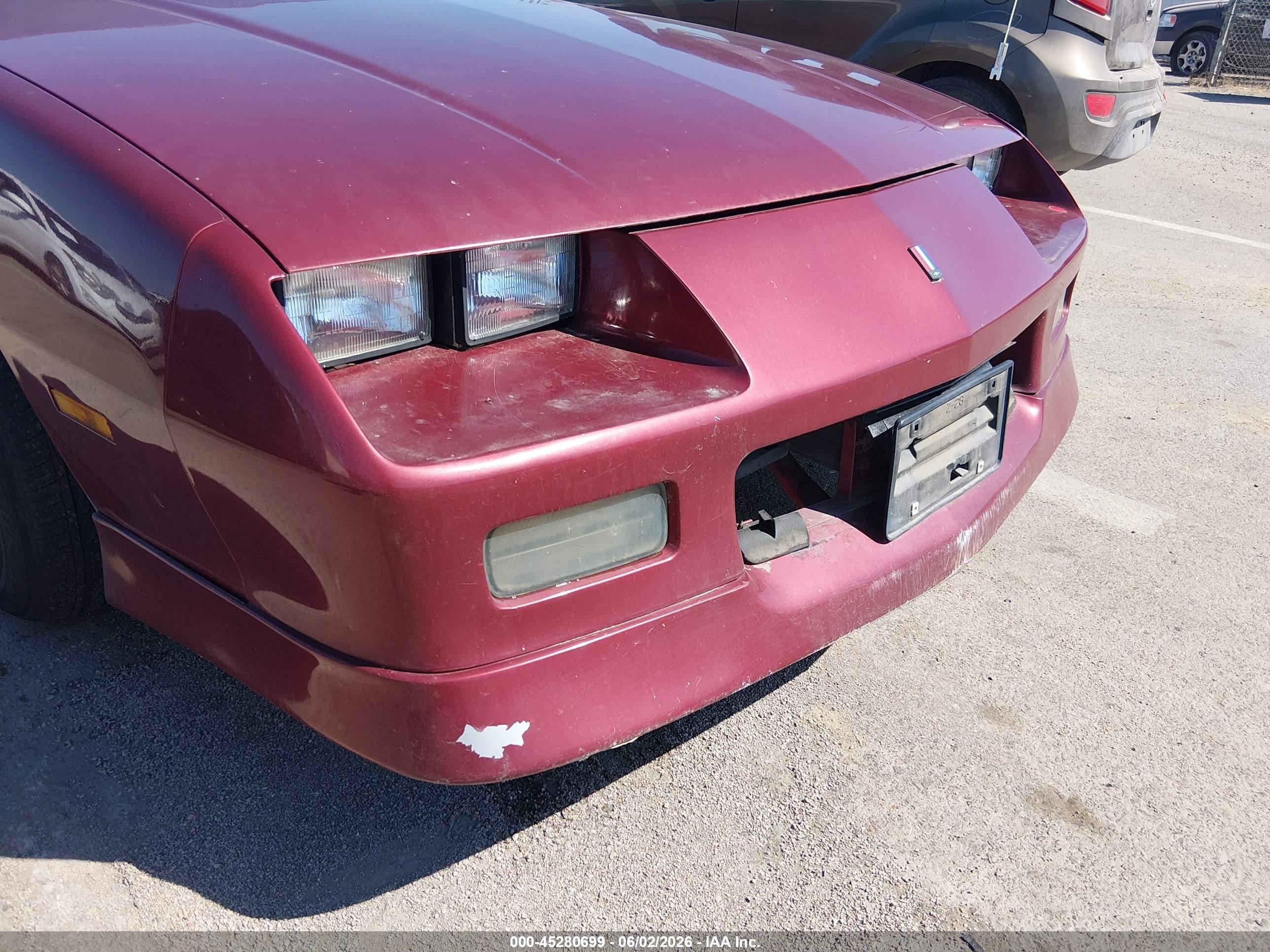 1989 Chevrolet Camaro   Темно-бордовый vin: 1G1FP21S1KL103777