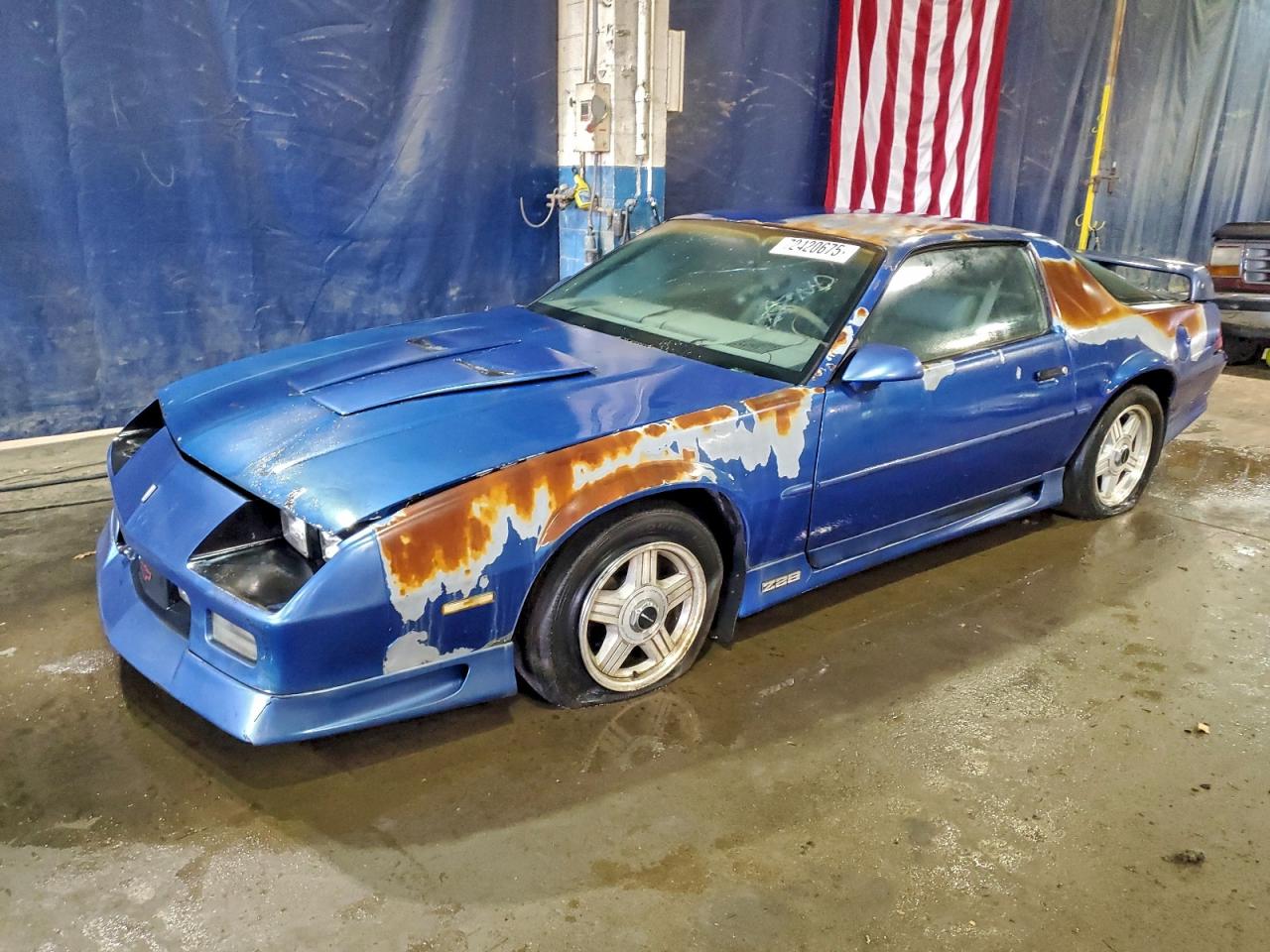 1991 Chevrolet Camaro Z28 Blue vin: 1G1FP2388ML100203