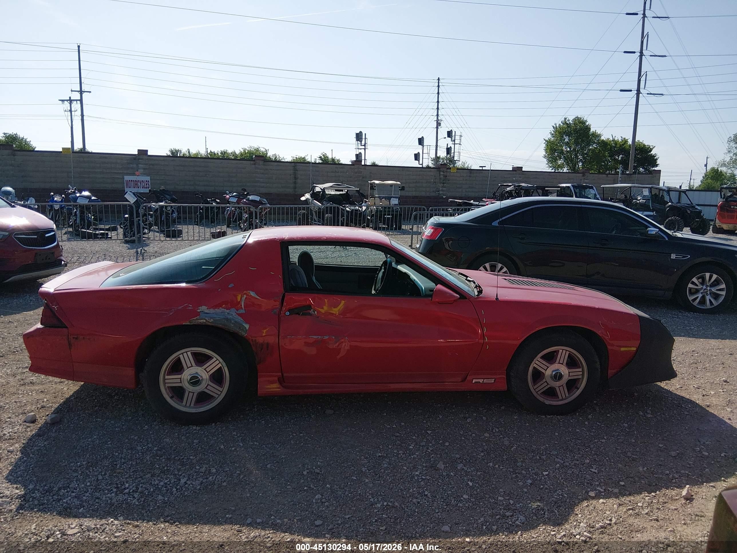 1992 Chevrolet Camaro Rs Red vin: 1G1FP23E2NL143250