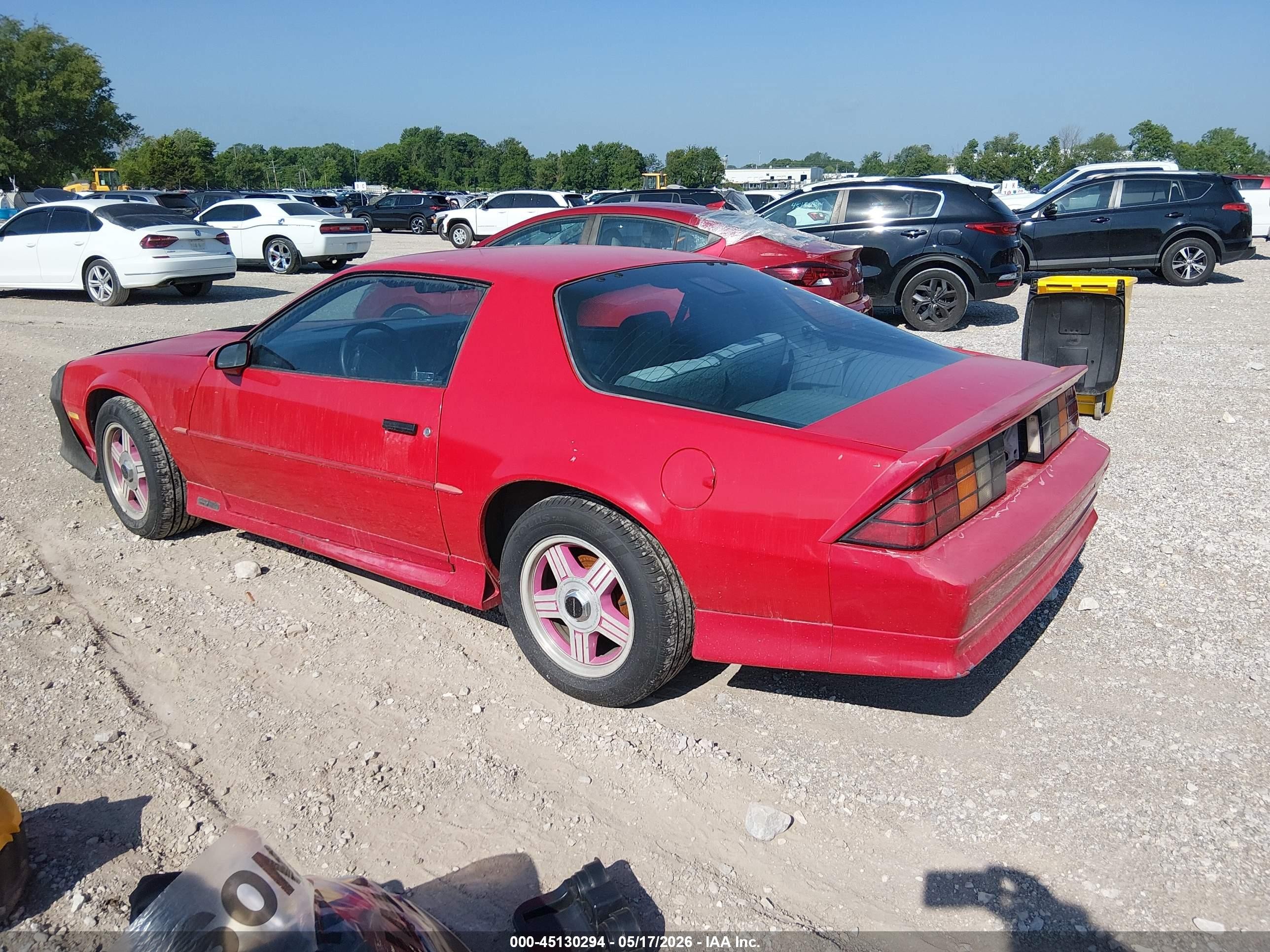 1992 Chevrolet Camaro Rs Red vin: 1G1FP23E2NL143250