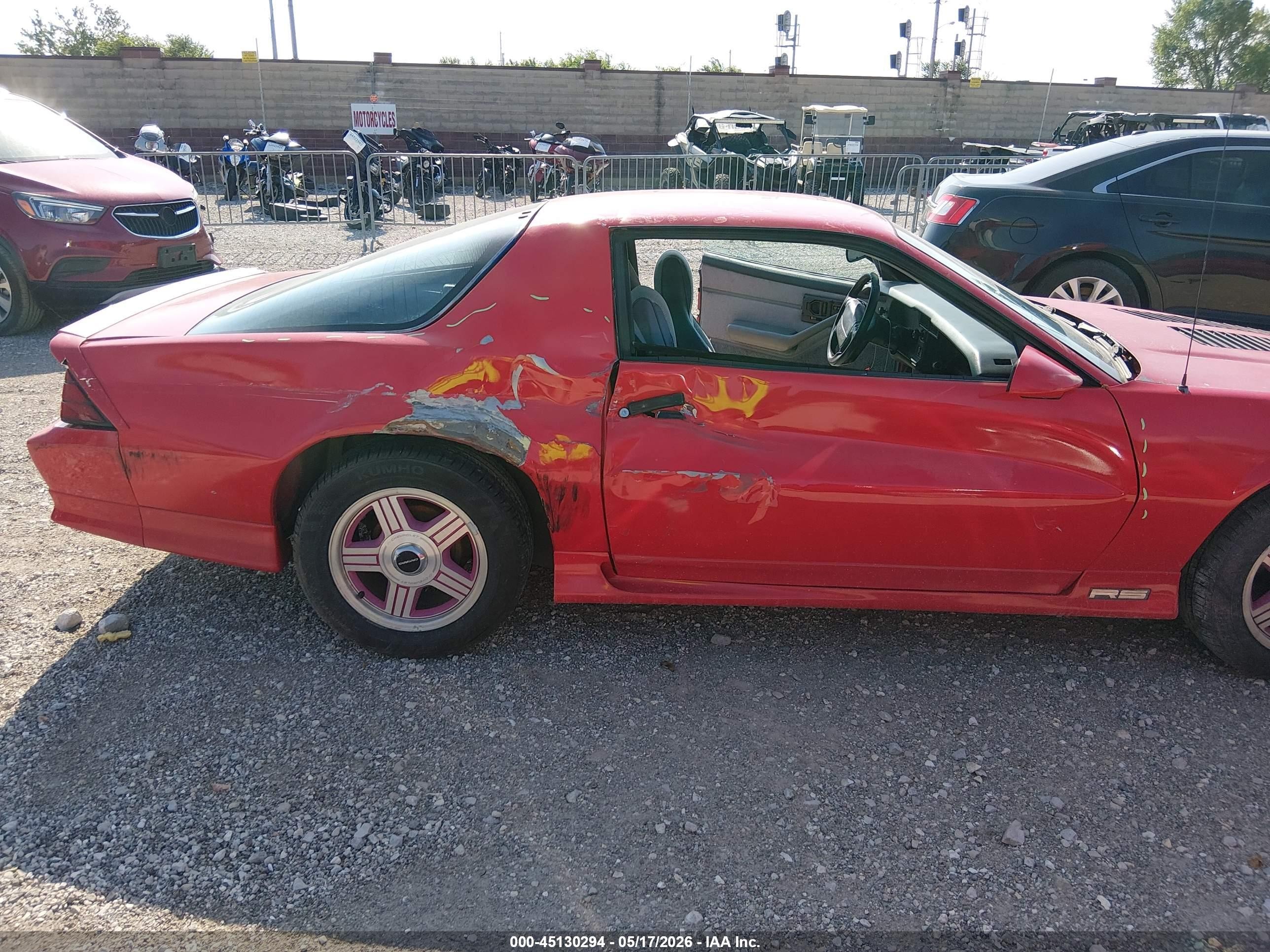 1992 Chevrolet Camaro Rs Red vin: 1G1FP23E2NL143250