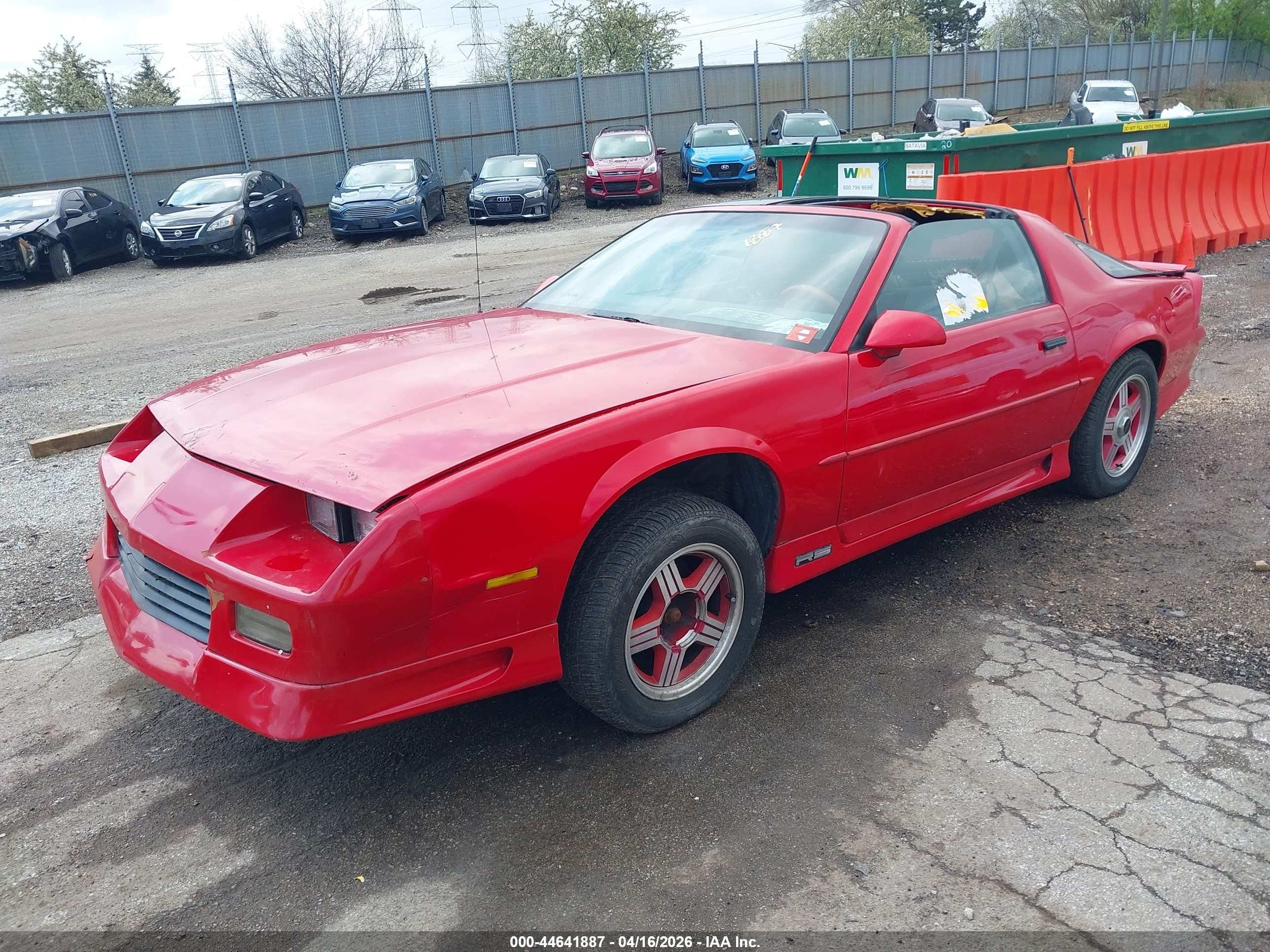 1992 Chevrolet Camaro Rs Красный vin: 1G1FP23E4NL153682