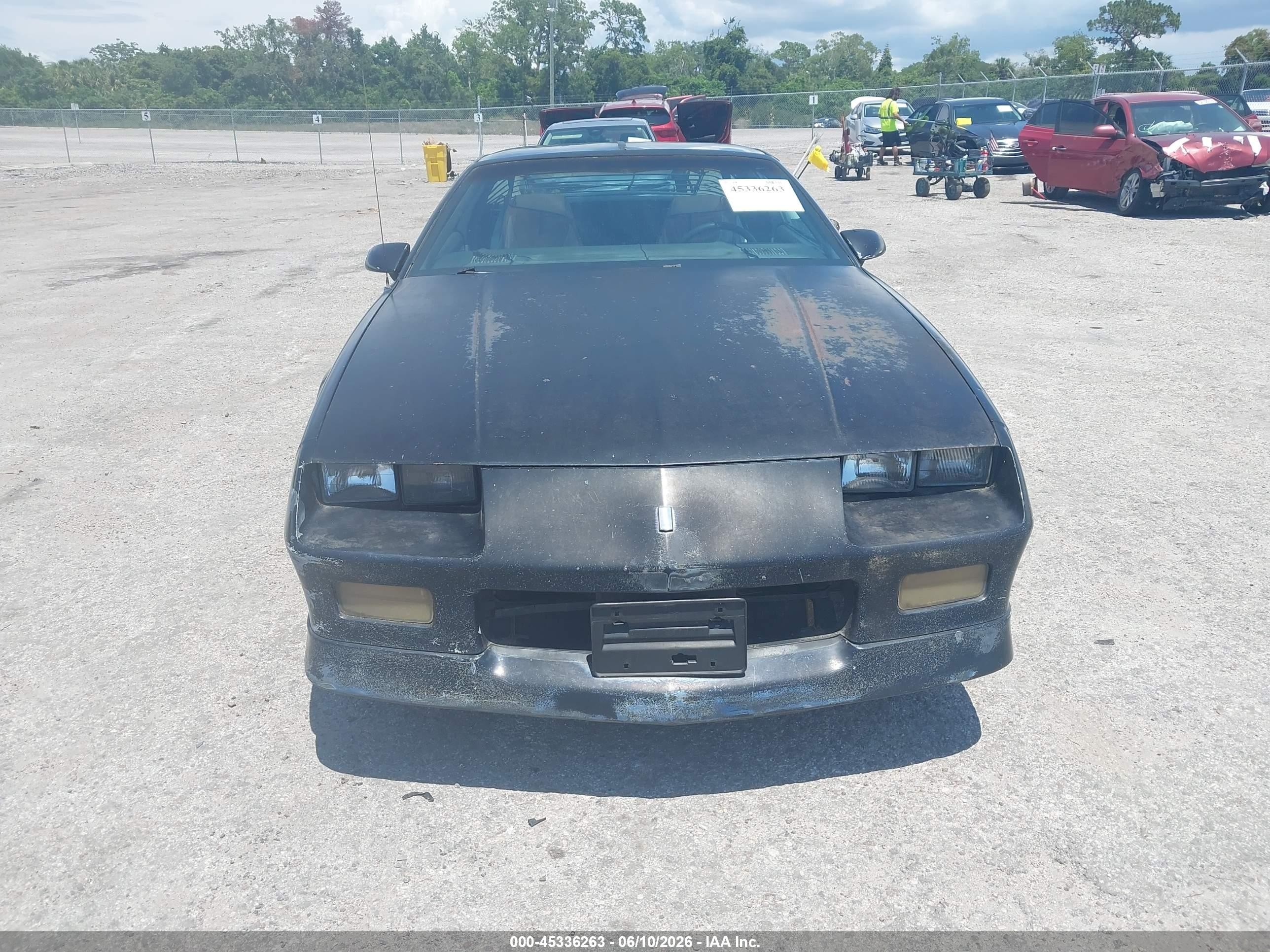 1990 Chevrolet Camaro Rs Black vin: 1G1FP23E6LL111544
