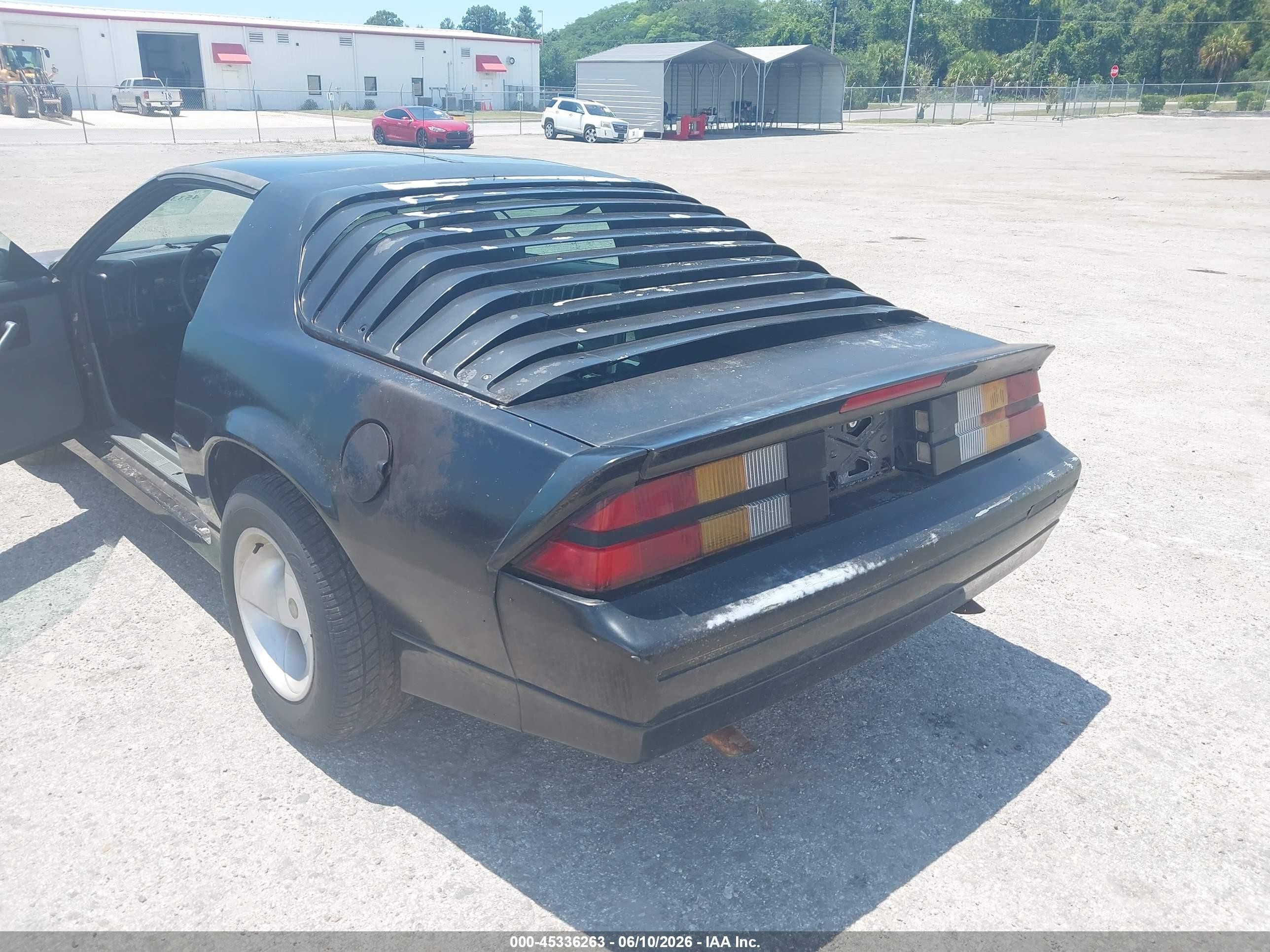 1990 Chevrolet Camaro Rs Black vin: 1G1FP23E6LL111544