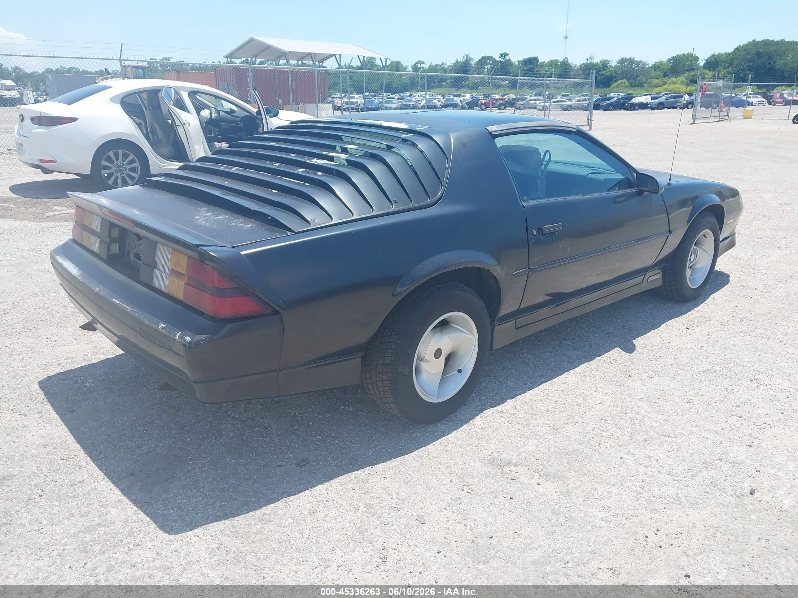 1990 Chevrolet Camaro Rs Black vin: 1G1FP23E6LL111544
