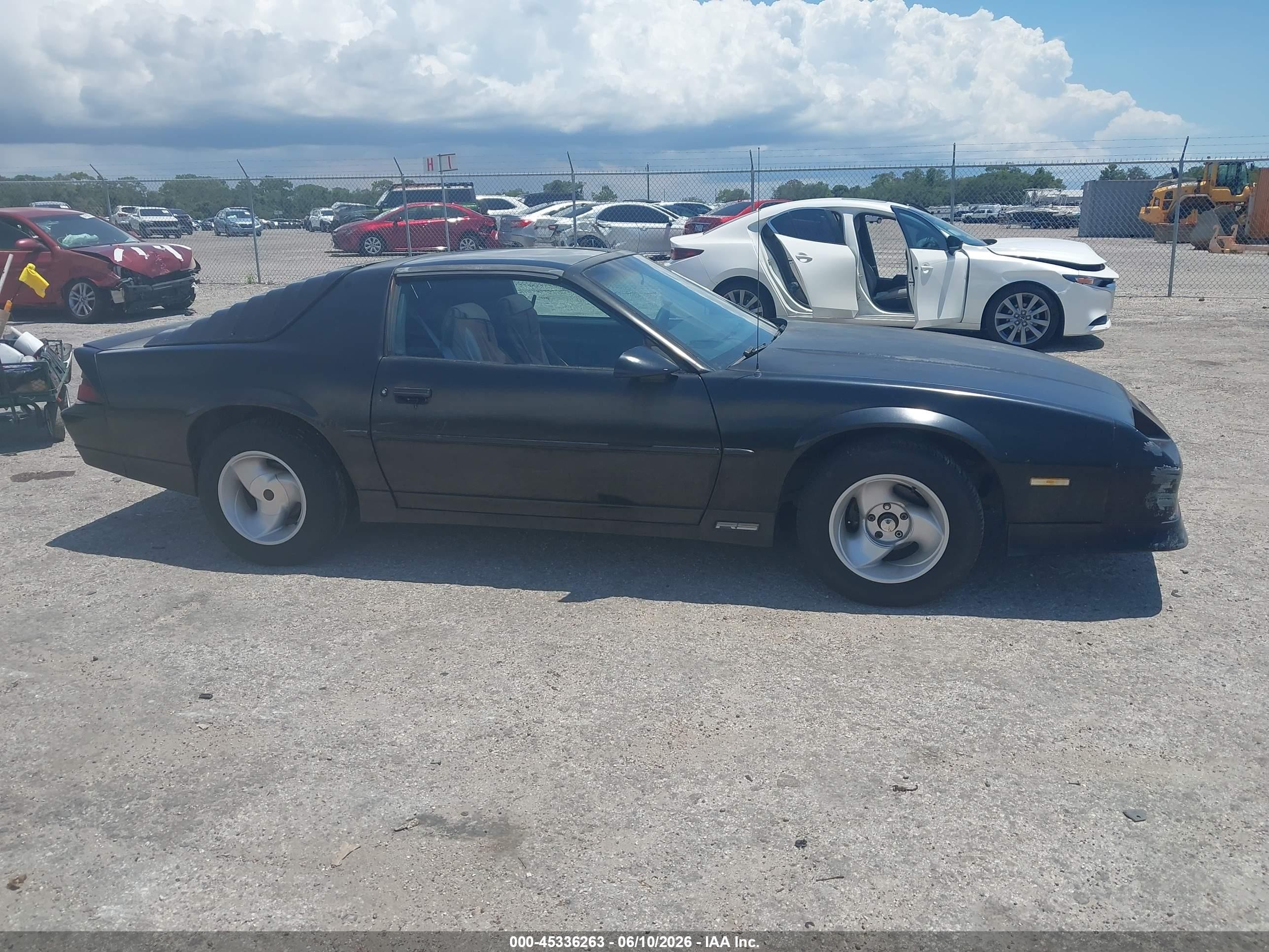 1990 Chevrolet Camaro Rs Black vin: 1G1FP23E6LL111544