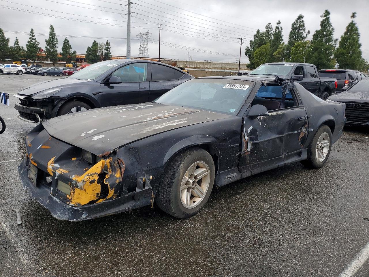 1991 Chevrolet Camaro Rs Black vin: 1G1FP23E6ML116289
