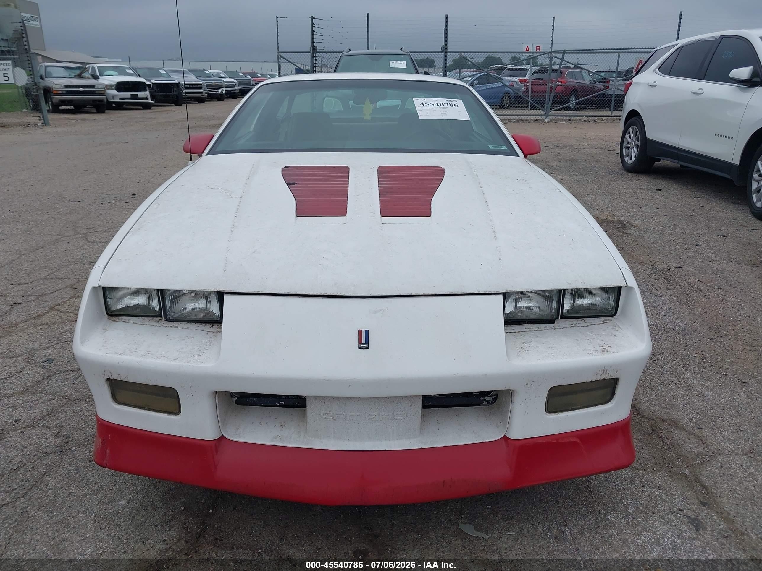 1992 Chevrolet Camaro Rs Белый vin: 1G1FP23E6NL155255